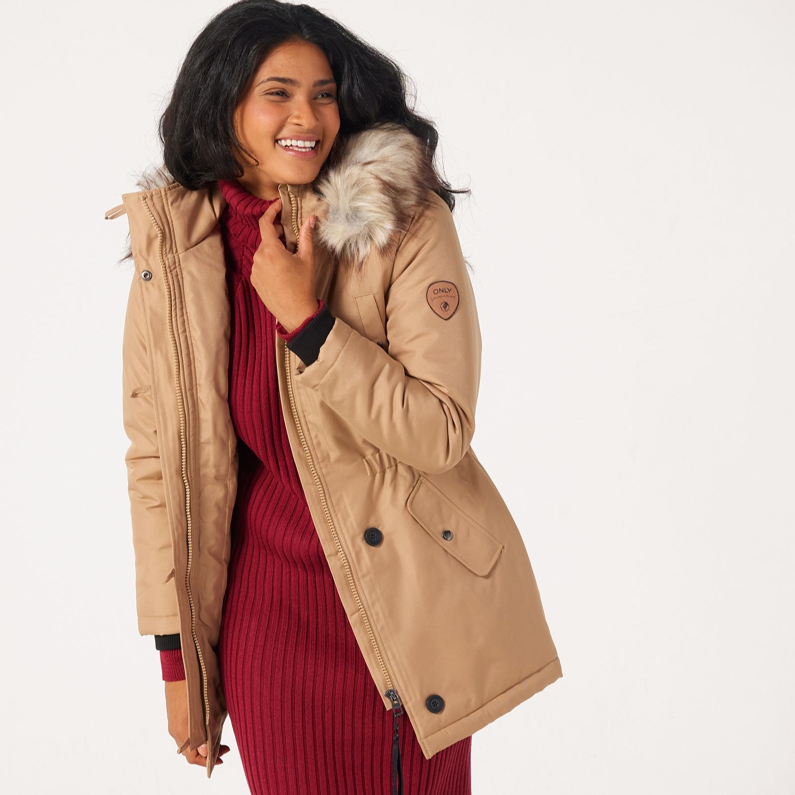 Only Iris Fur Winter Parka Coat