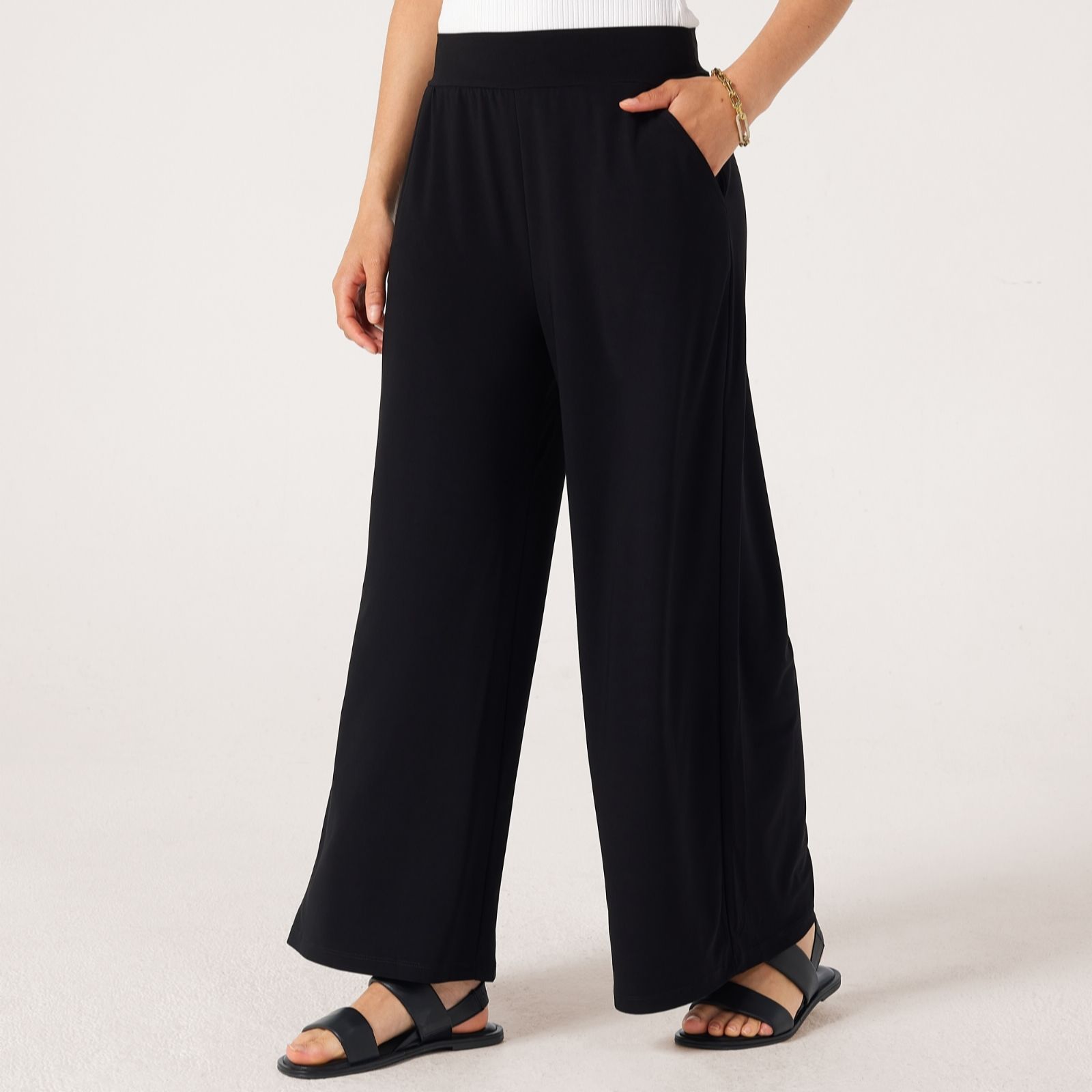 Kim & Co Deluxe Brazil Jersey Ankle Length Wide Leg Standard Trousers
