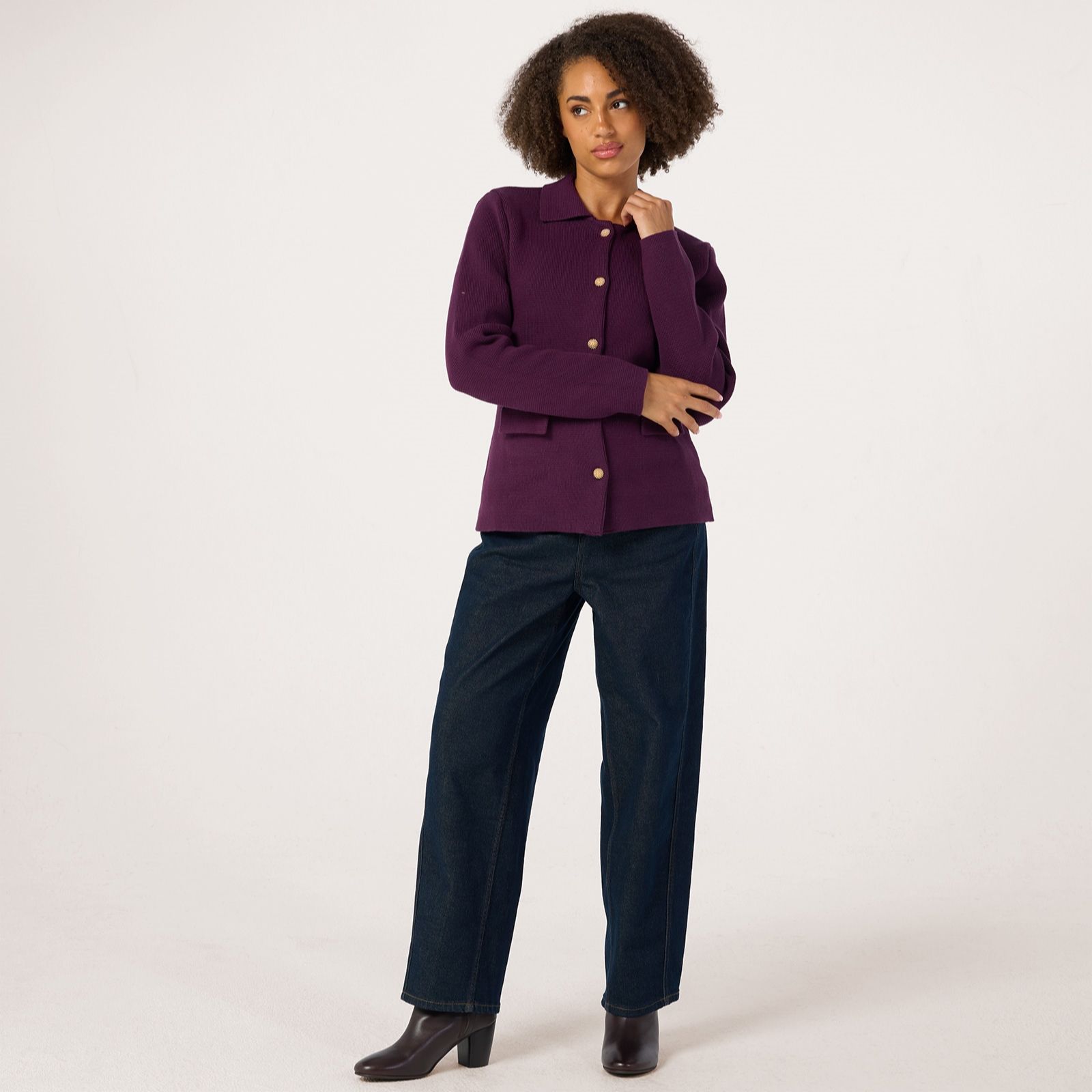 Izabel London Collared Cardigan