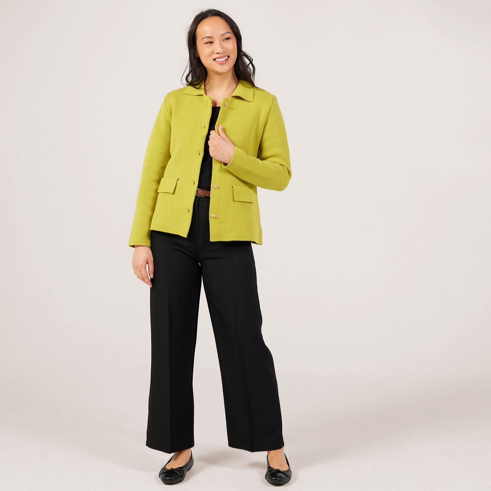 Izabel London Collared Cardigan