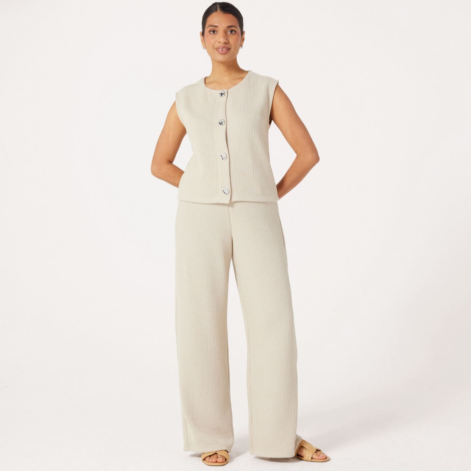 Only Vicki Knitted Wide Leg Trouser