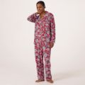 Cozee Home Printed Notch Collar PJs