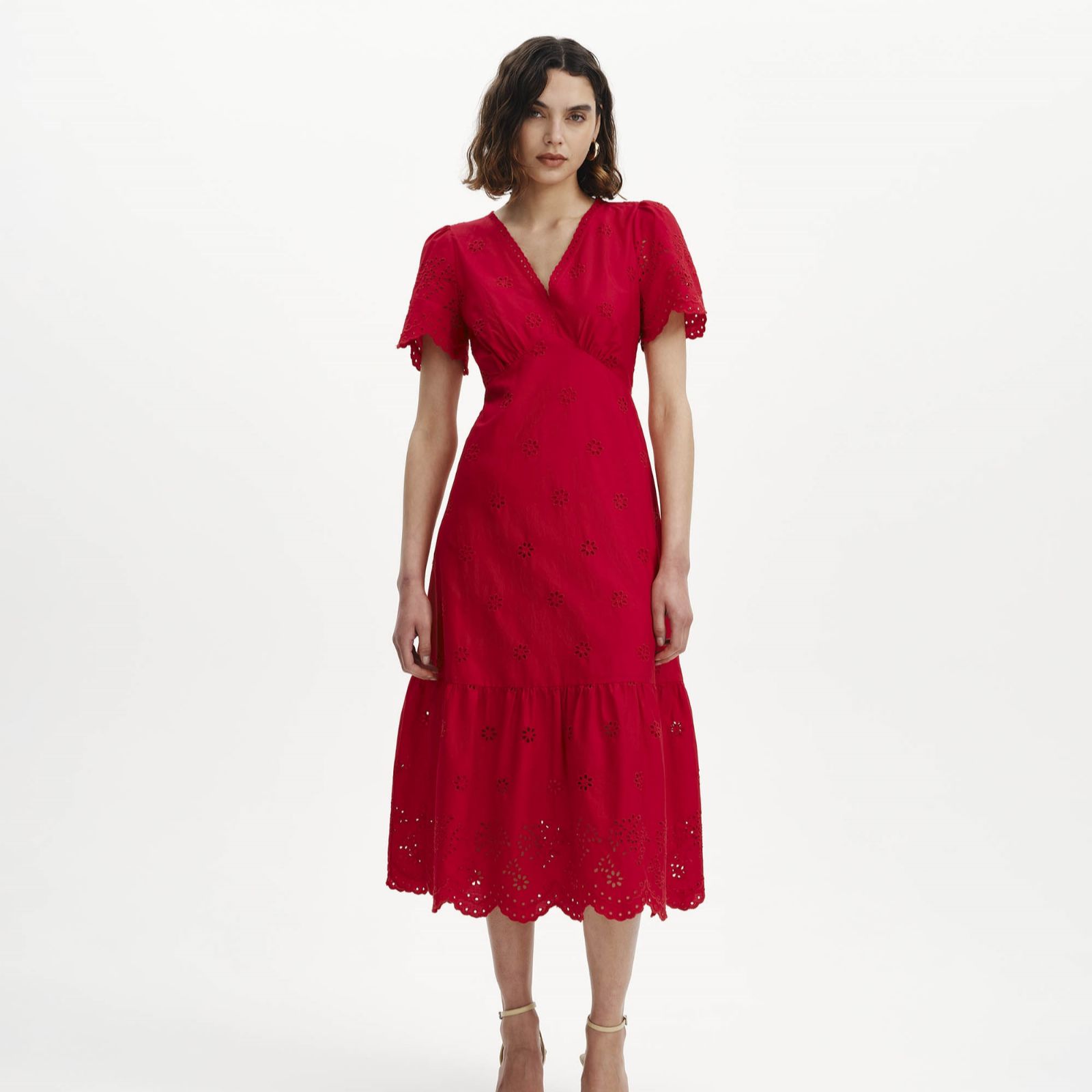 Finery London Quinn Cotton Broderie Dress Standard