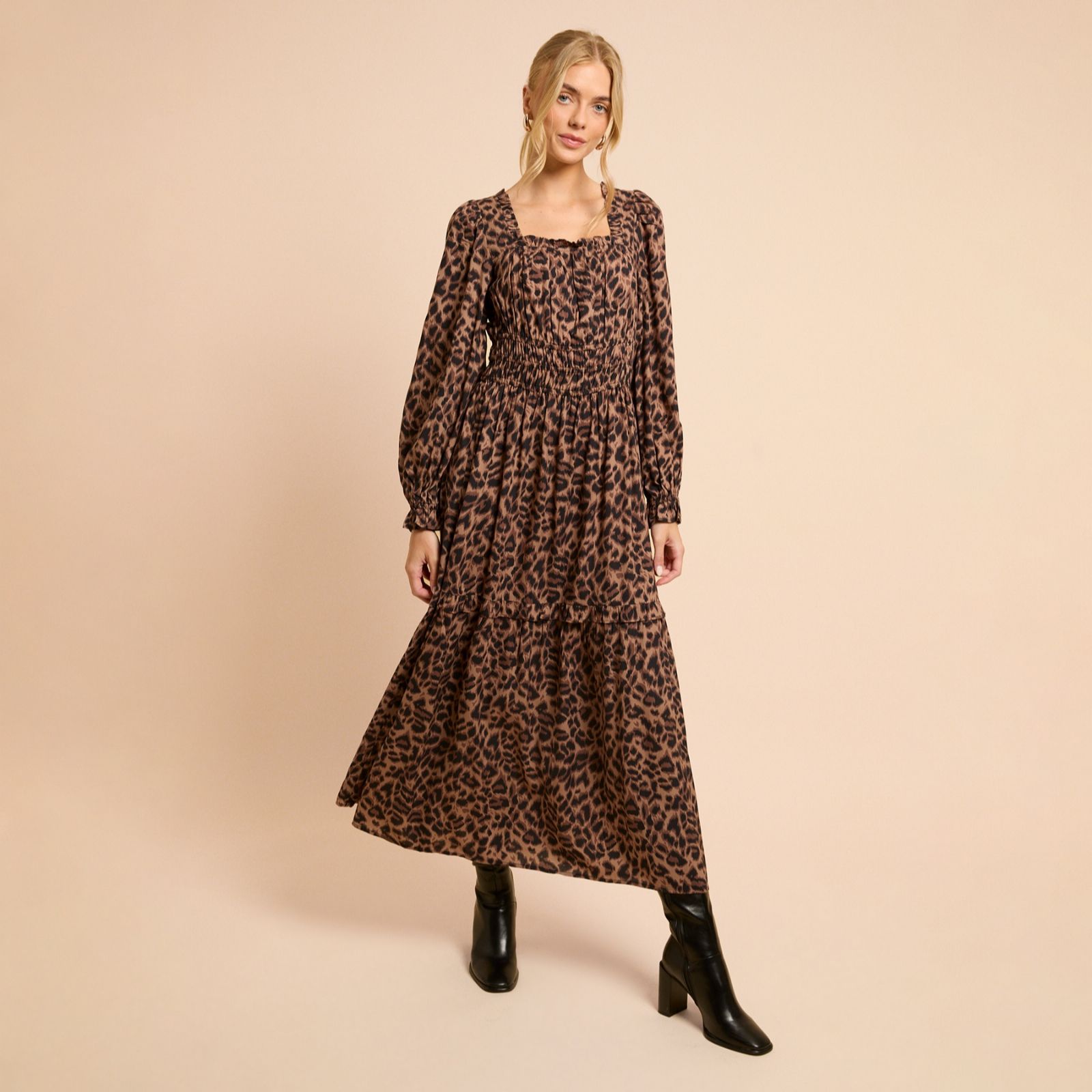 Dorothy Perkins Printed Keyhole Jersey Midi Dress