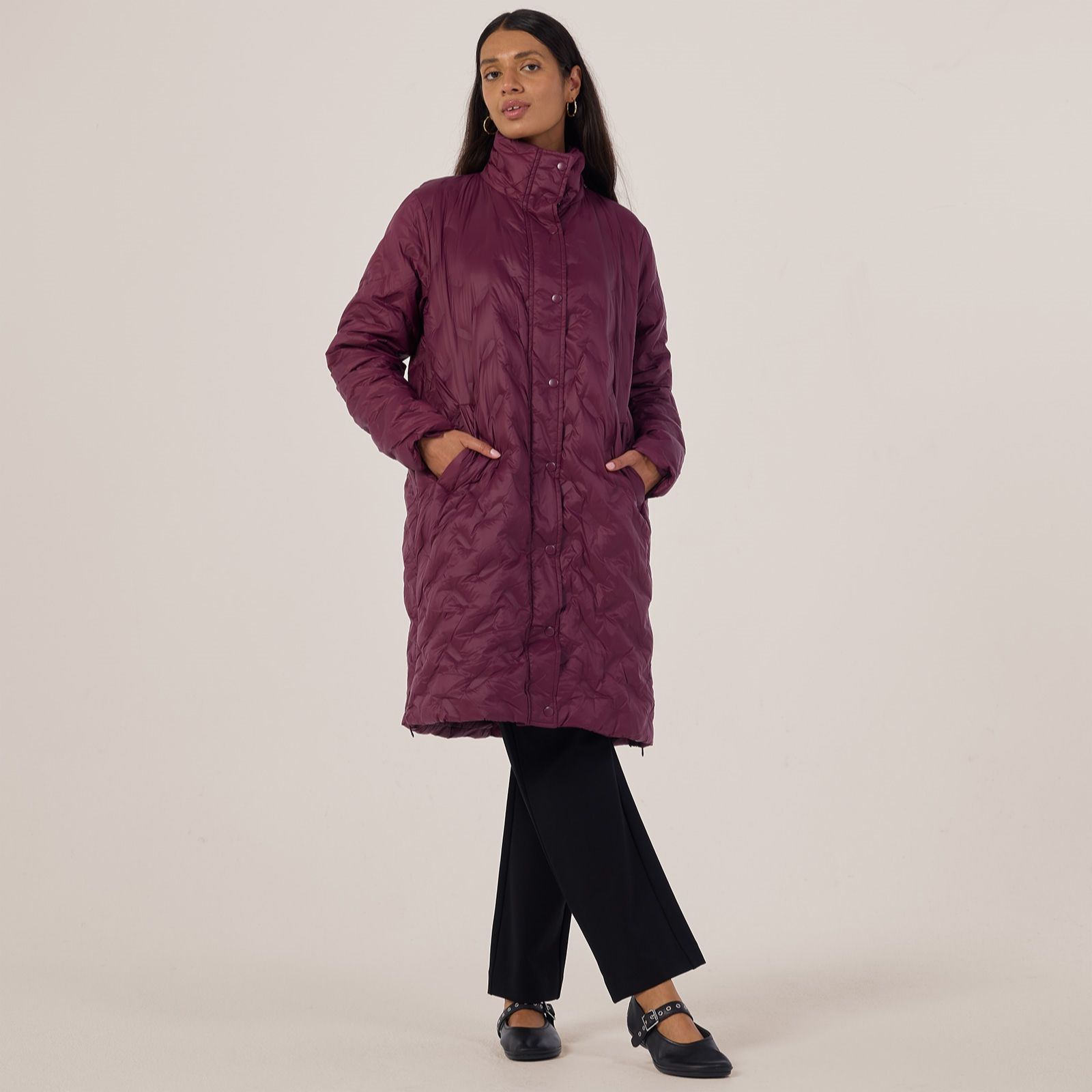 Masai Copenhagen Tynelle Quilted Padded Down Long Lined Coat