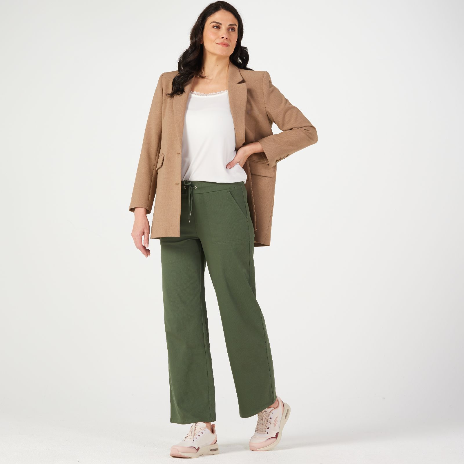 Denim & Co. Comfy Knit Wide Leg Trouser Standard