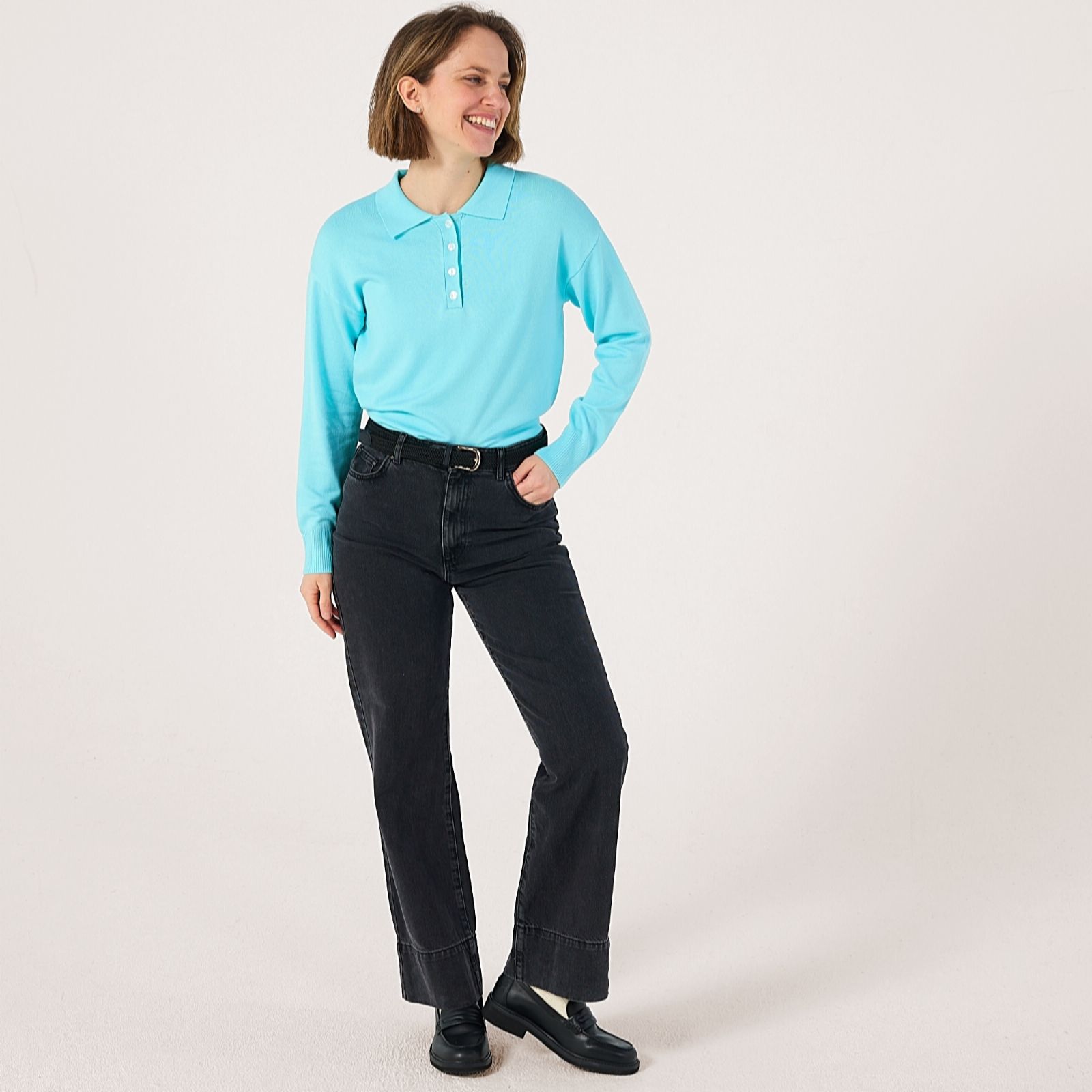 Denim & Co. Knitted Polo