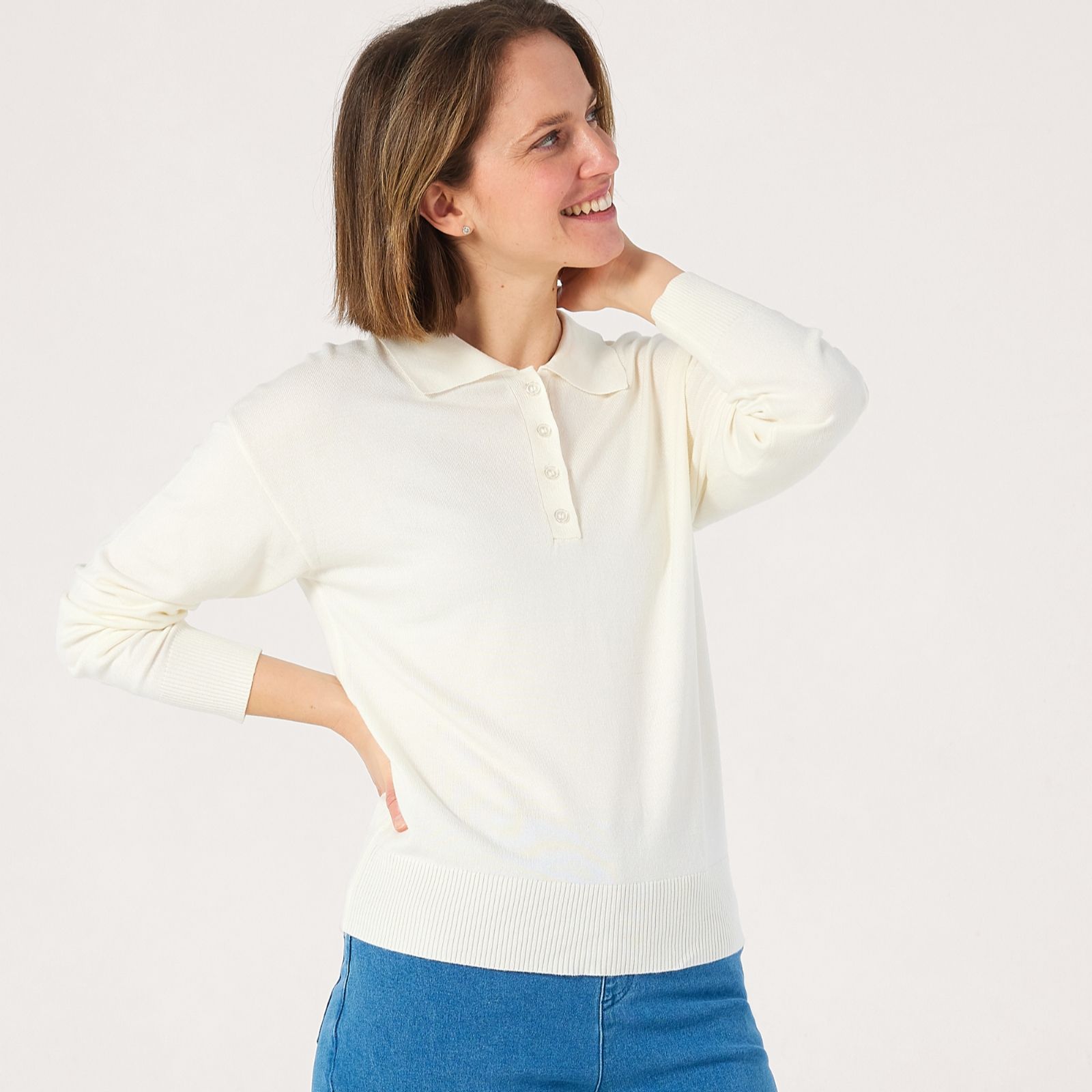 Denim & Co. Knitted Polo