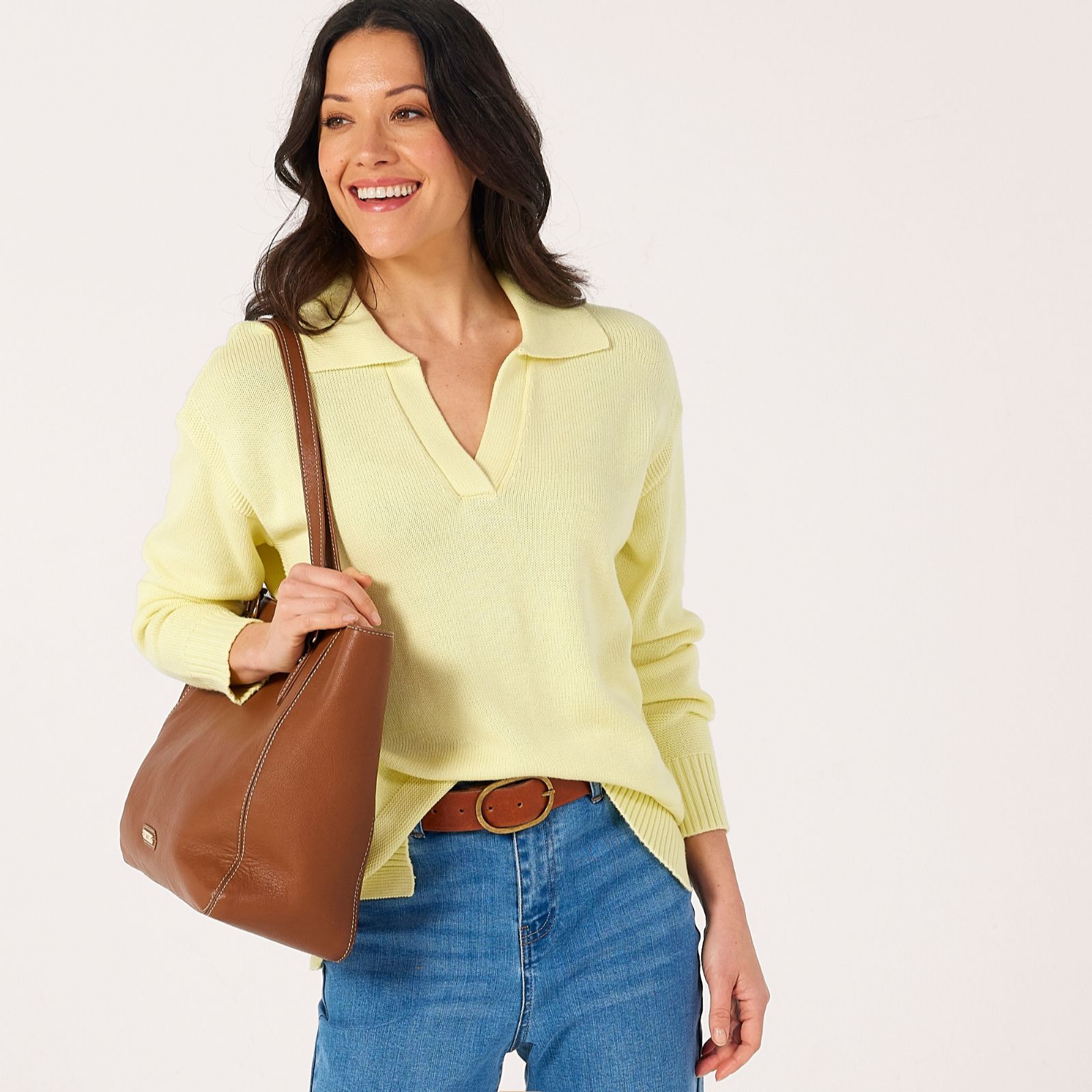 Ruth Langsford Cotton Rich Collared Jumper