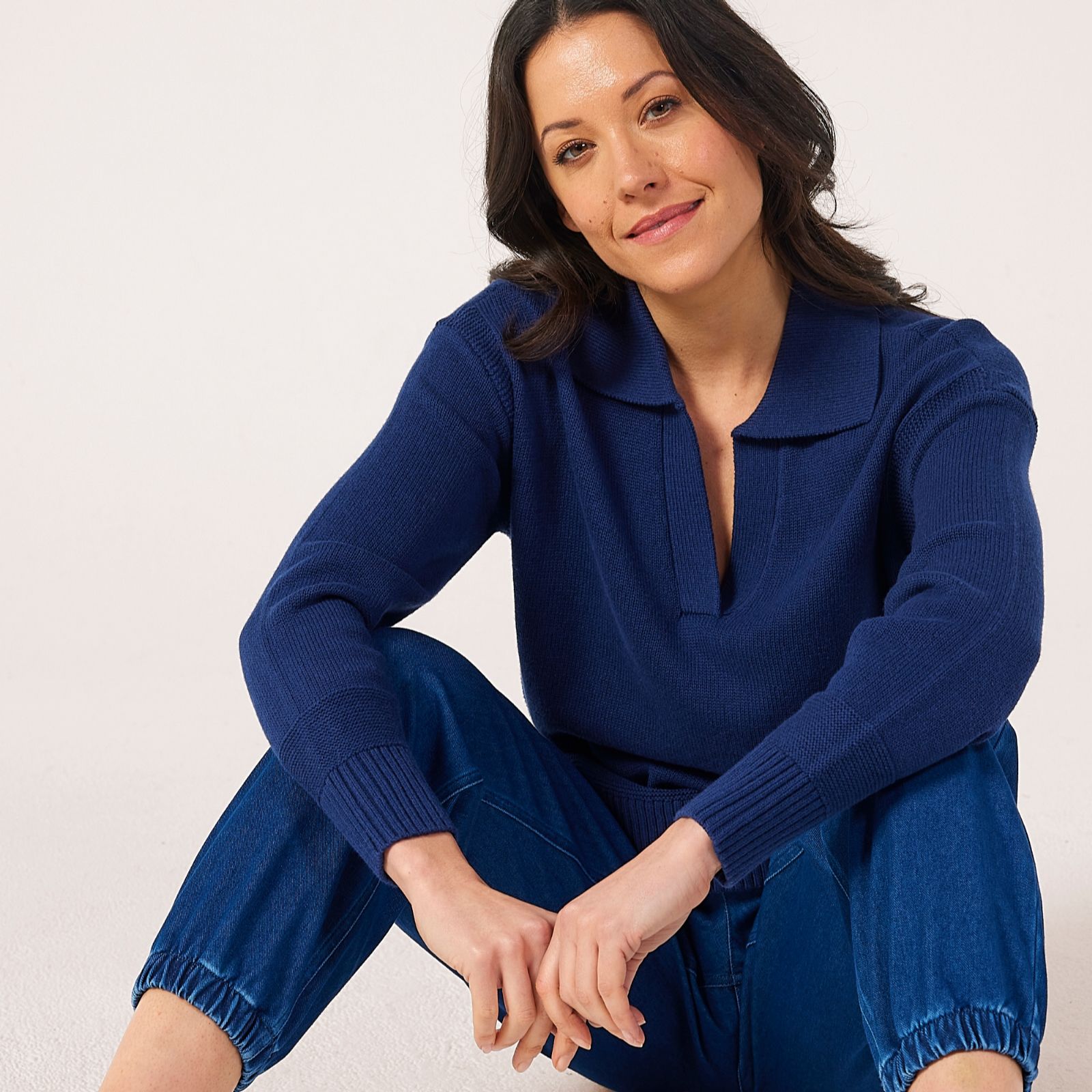 Ruth Langsford Cotton Rich Collared Jumper