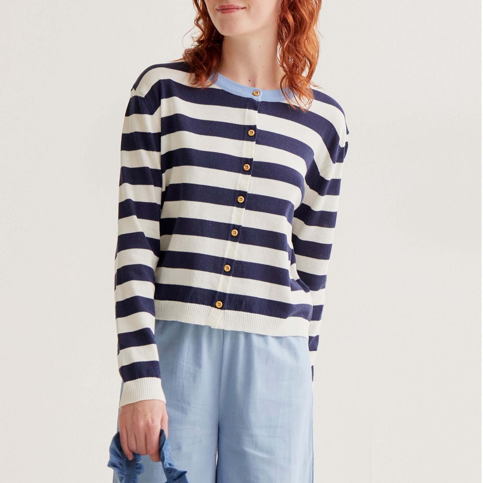 Compania Fantastica Stripe Knit Cardigan