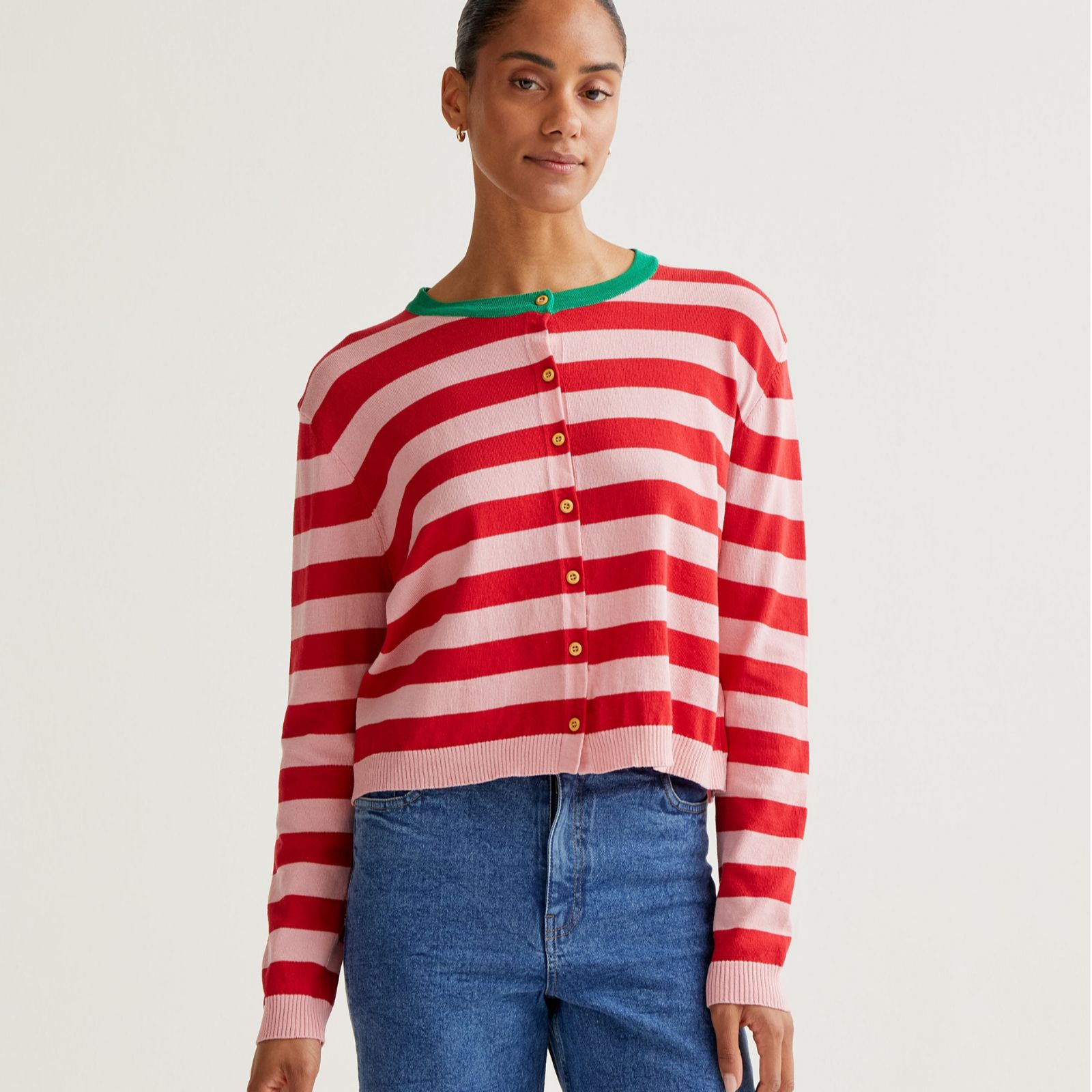 Compania Fantastica Stripe Knit Cardigan