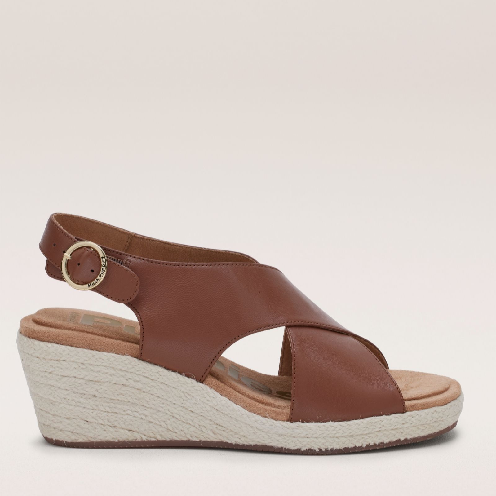 Hush Puppies Willow Rattan Back Stap Wedge