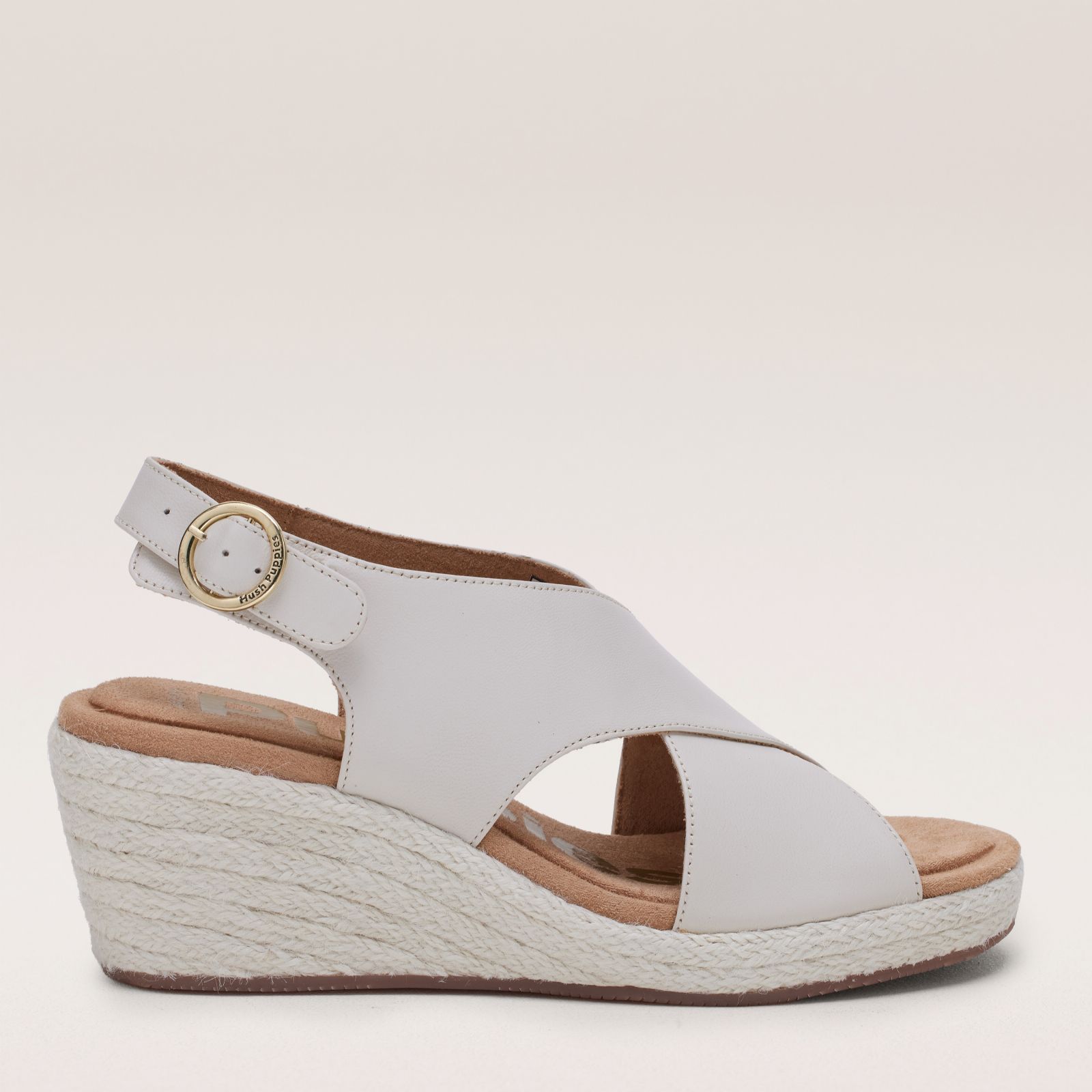 Hush Puppies Willow Rattan Back Stap Wedge