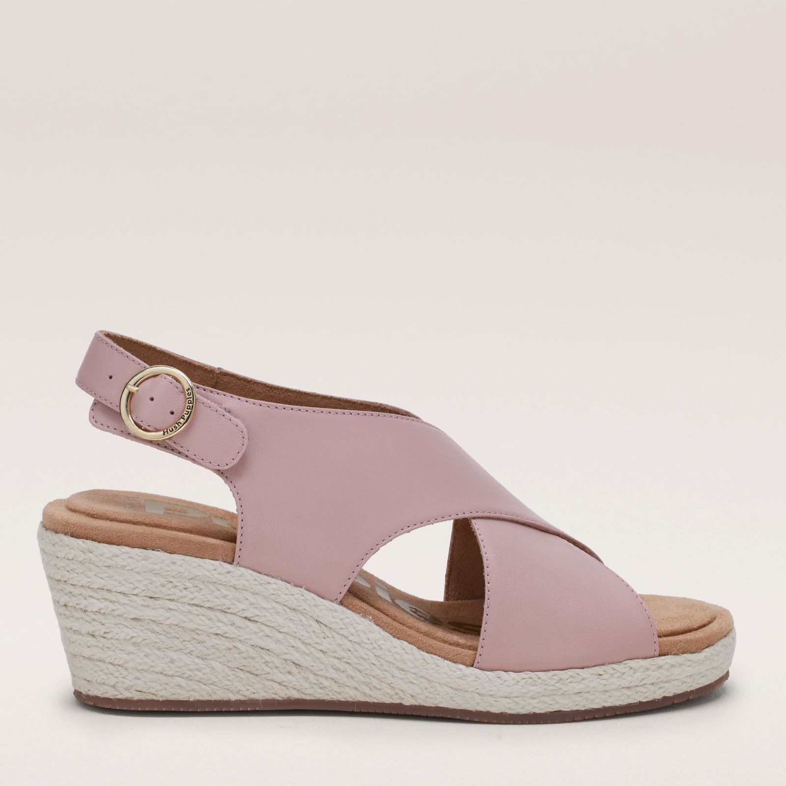 Hush Puppies Willow Rattan Back Stap Wedge