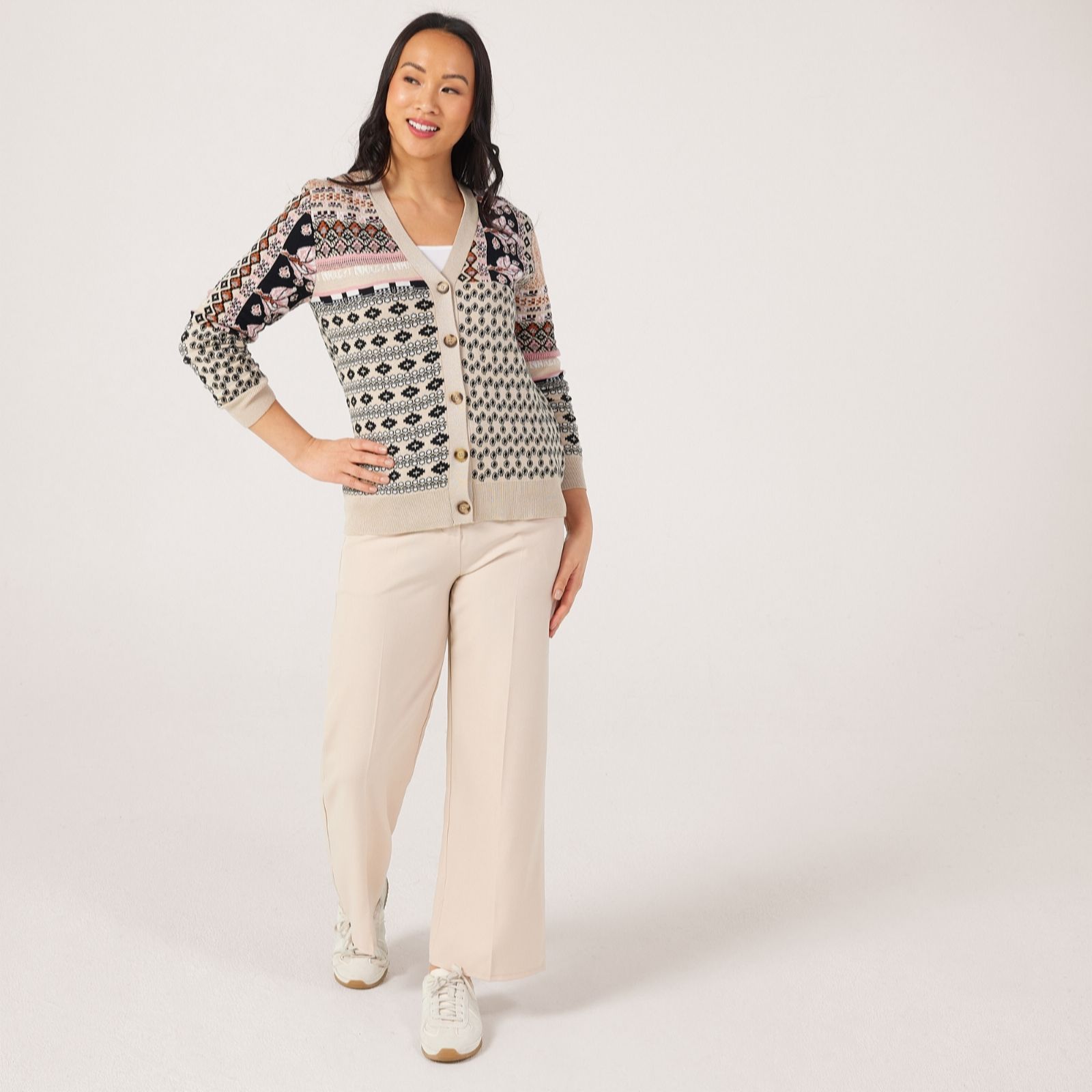 Izabel London Patchwork Cardigan