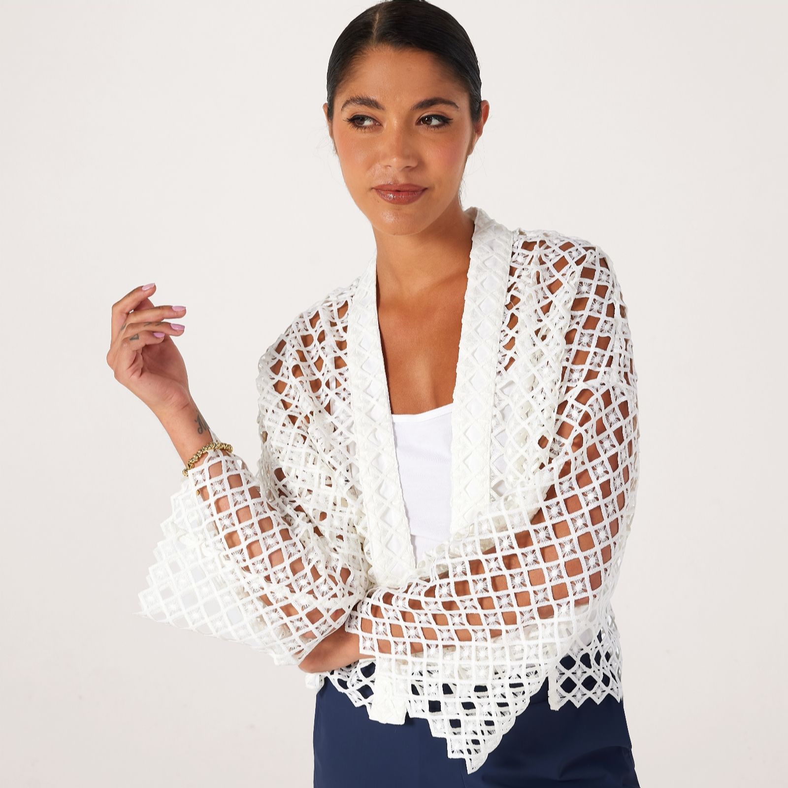 MarlaWynne Bold Lace Kimono Jacket
