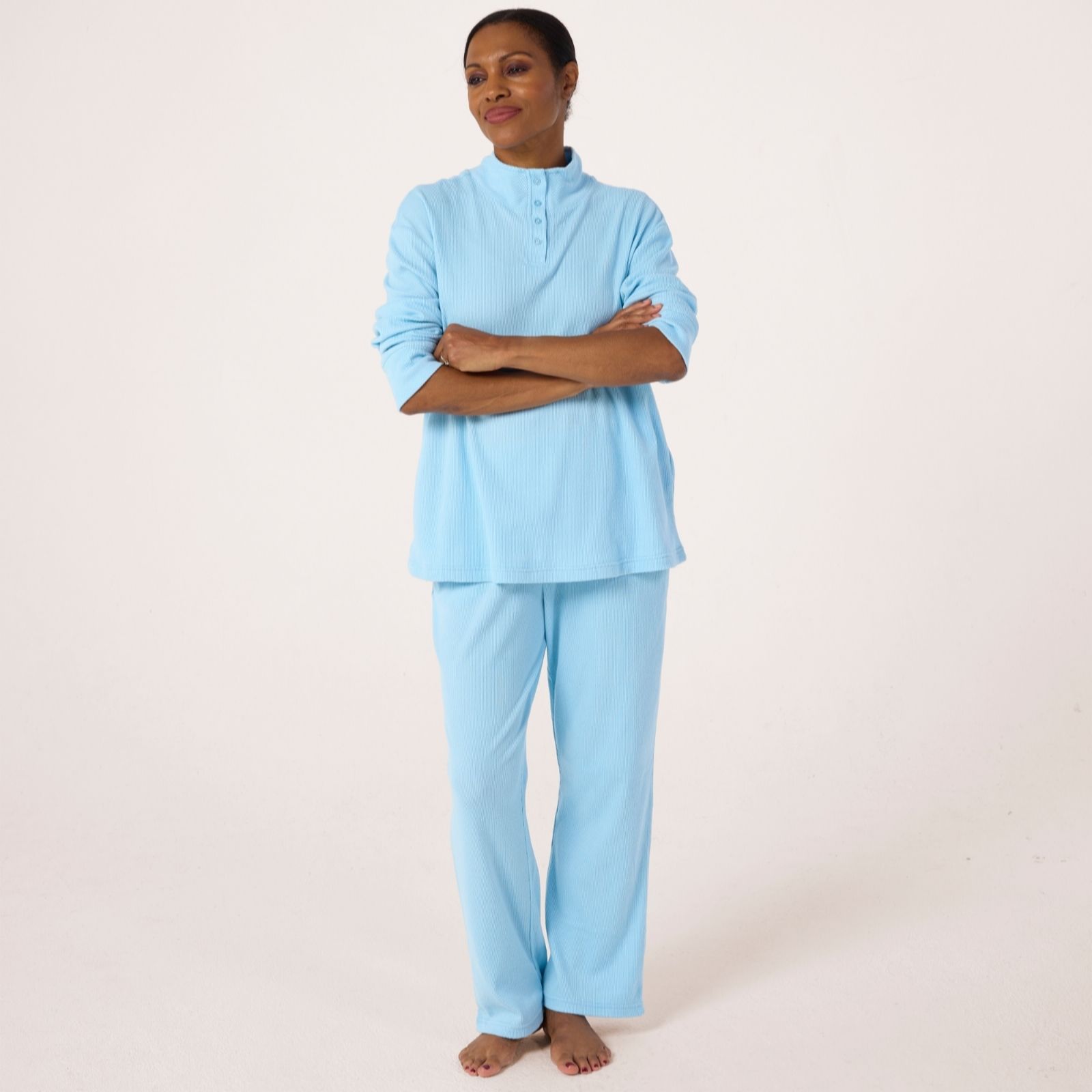 Cozee Home Waffle Funnel Neck Set