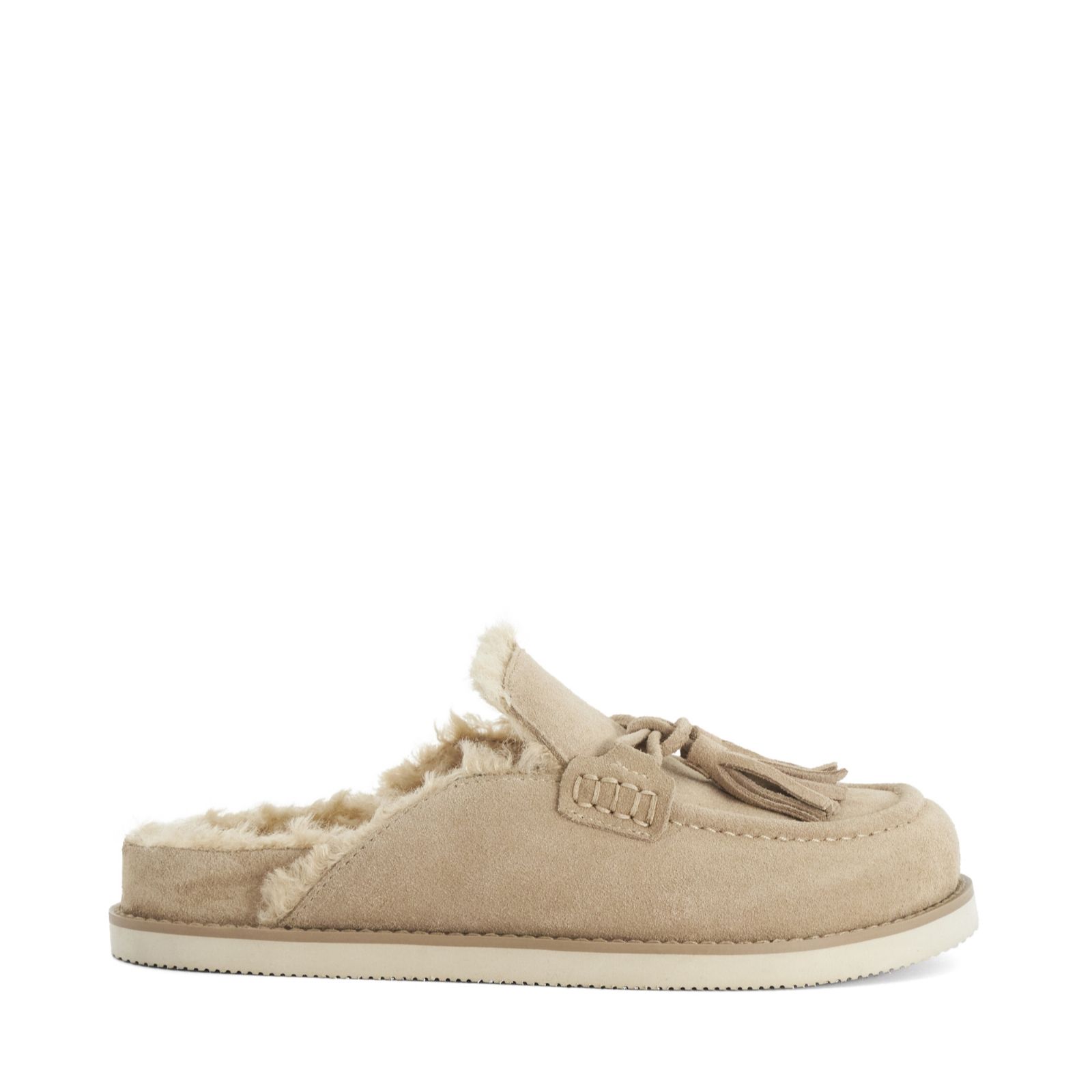 Dune London Suede Backless Loafer Mule