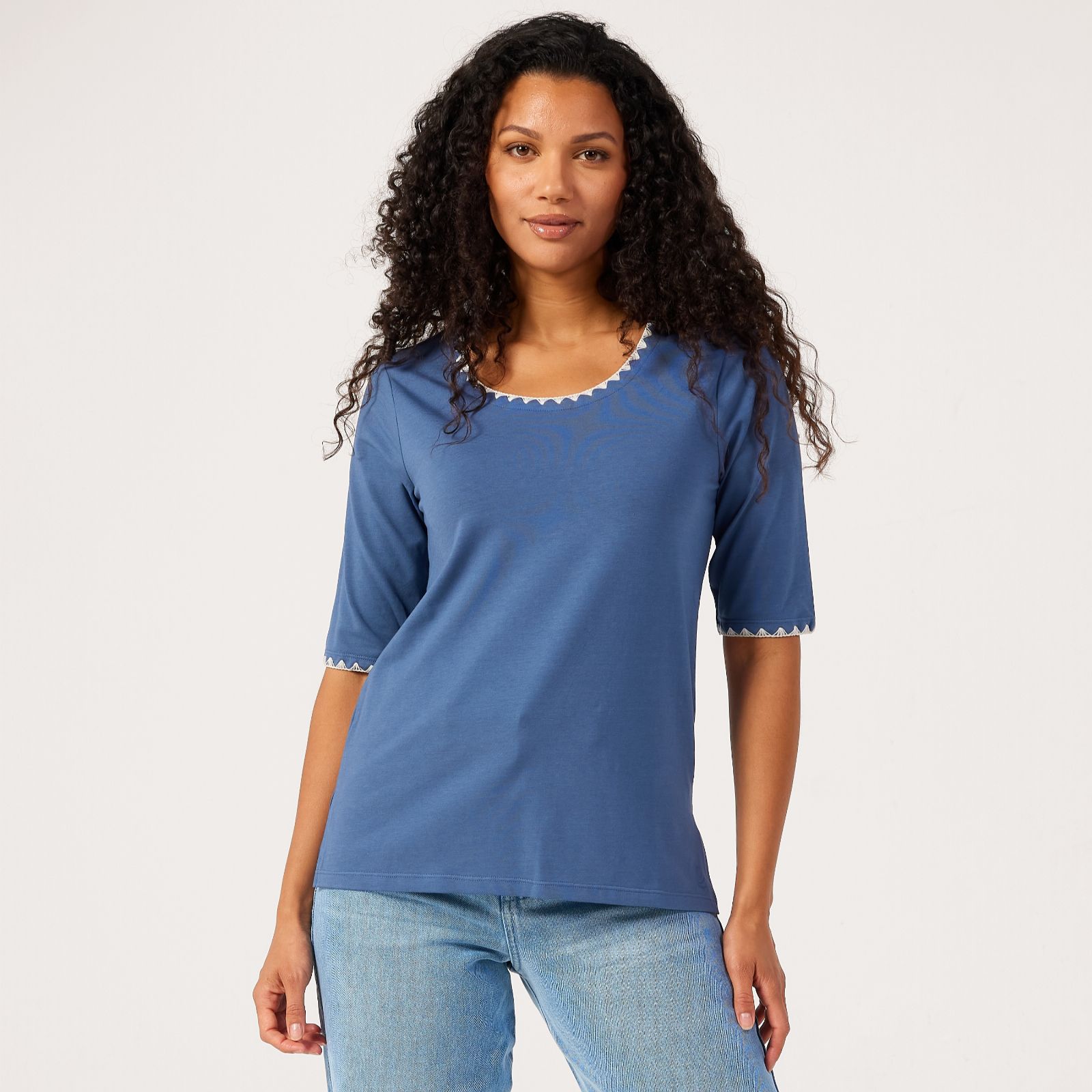 Cuddl Dudds Crochet Trim Tee