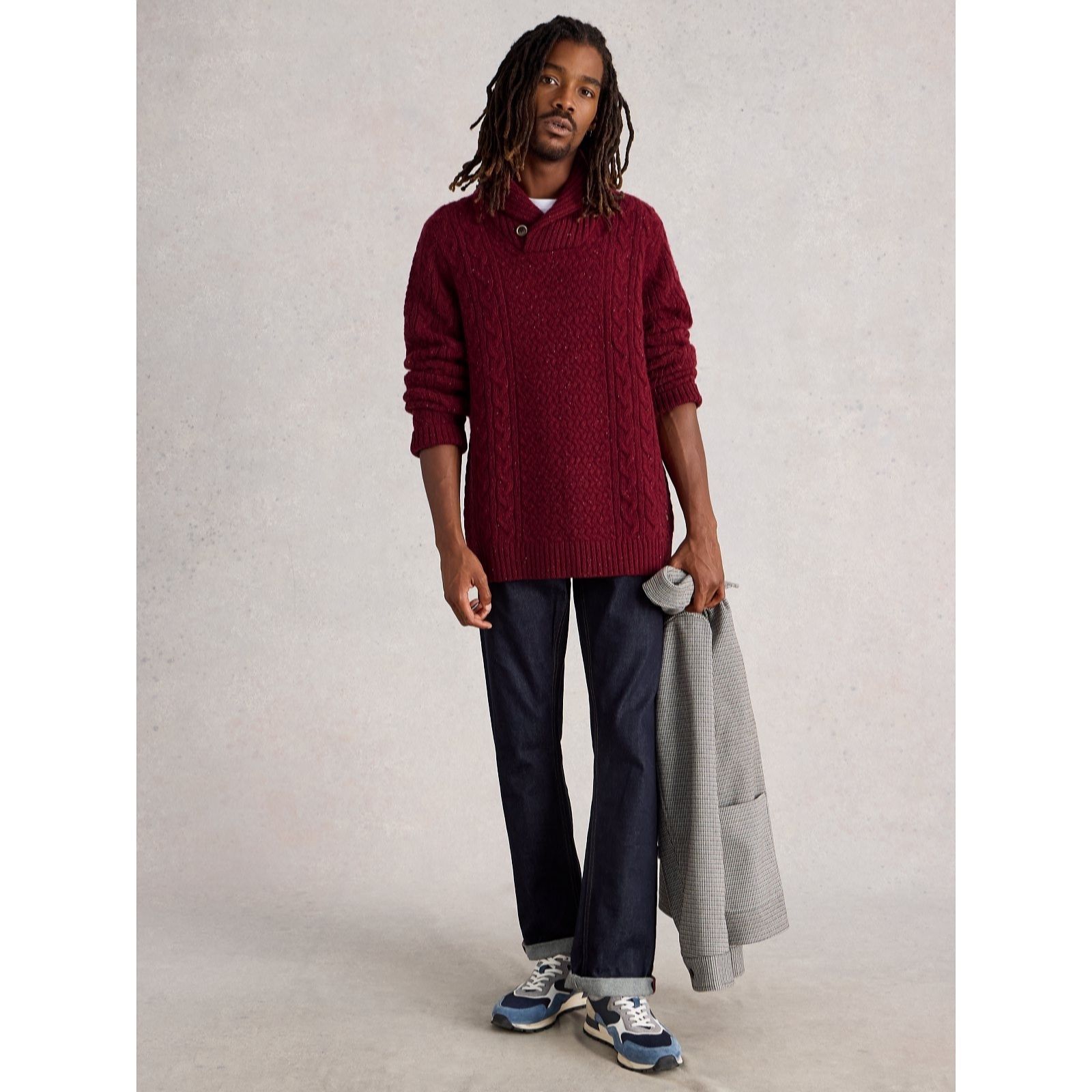 White Stuff Men's Berkley Shawl Neck Jumper