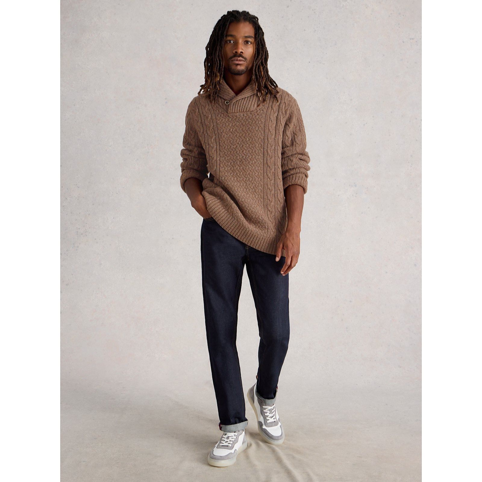 White Stuff Men's Berkley Shawl Neck Jumper