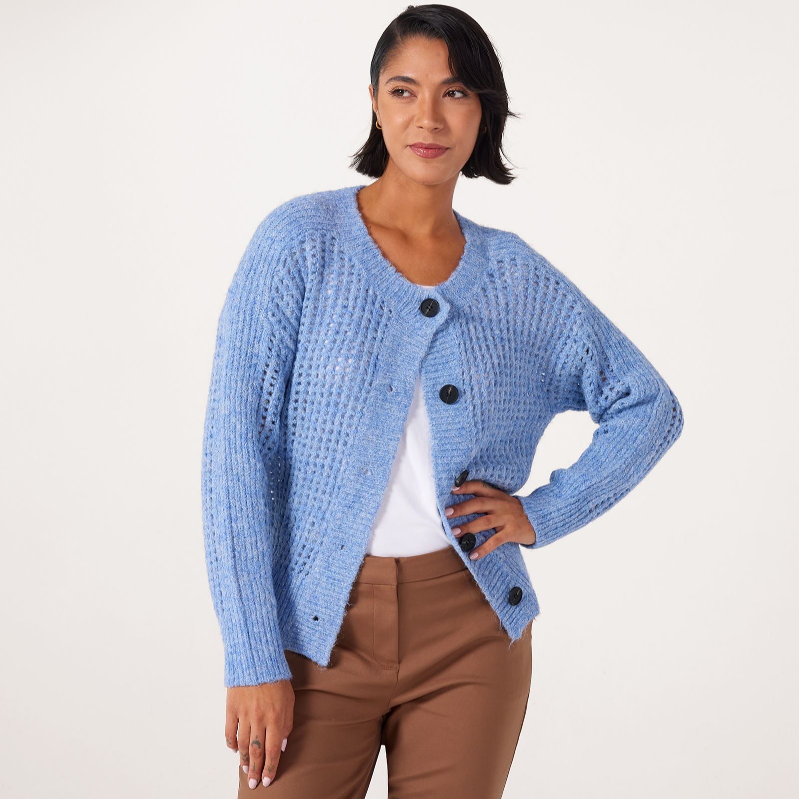 Izabel London Open Knit Cardigan