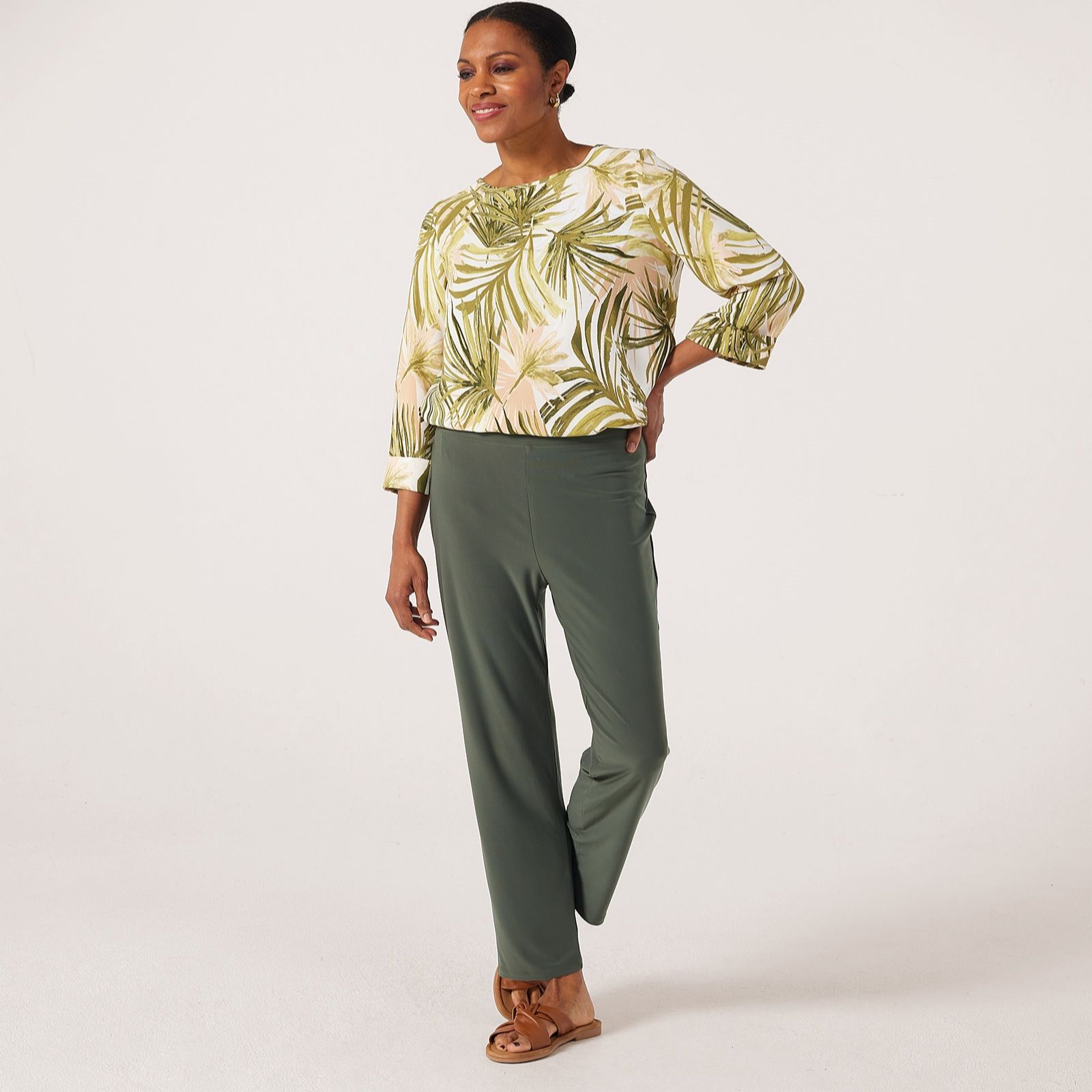 Kim & Co Deluxe Brazil Jersey Ankle Length Narrow Leg Standard Trousers