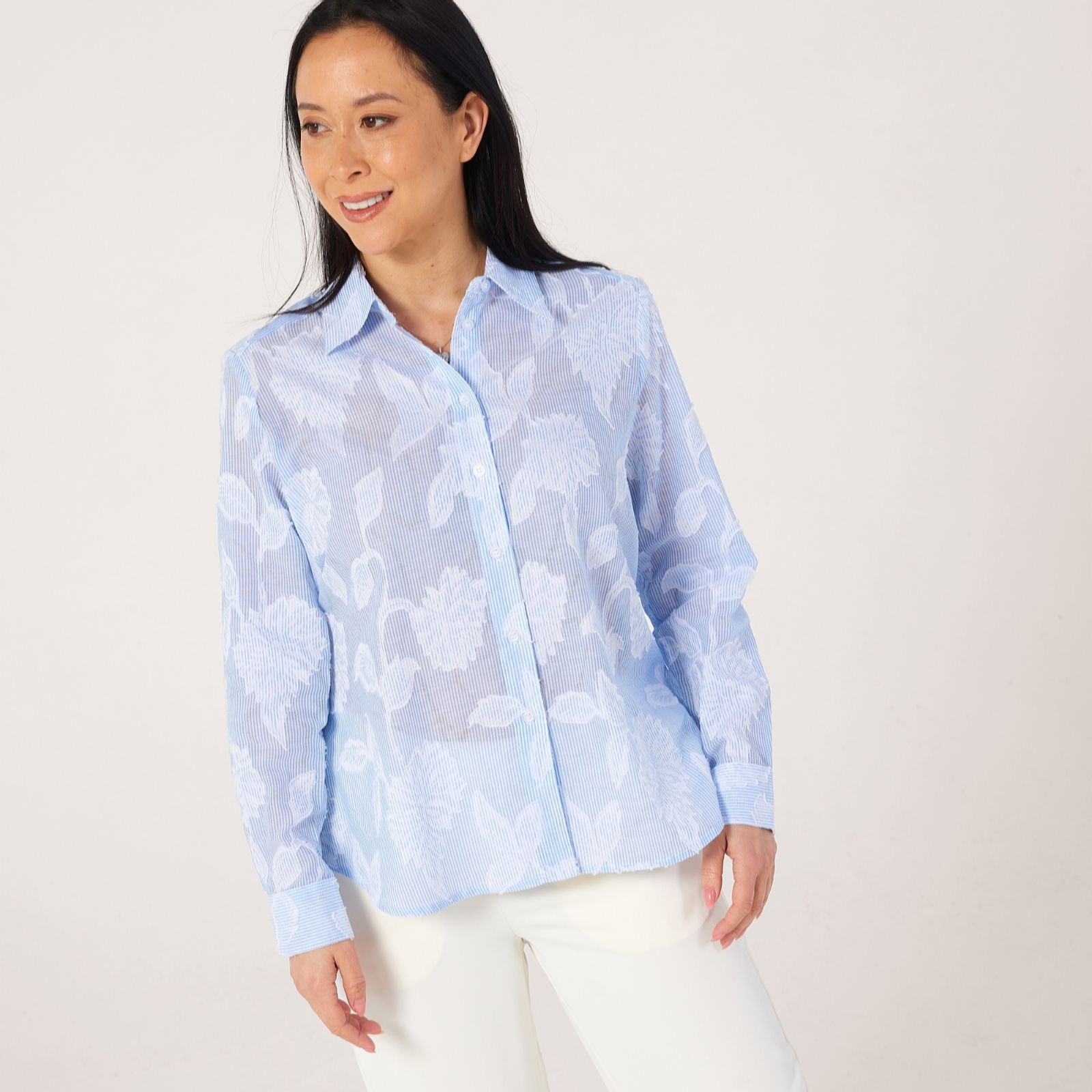 Masai Copenhagen Imma 100% Cotton Jacquard Detail Shirt