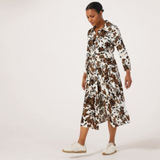 Helene Berman Floral Animal Print Dress