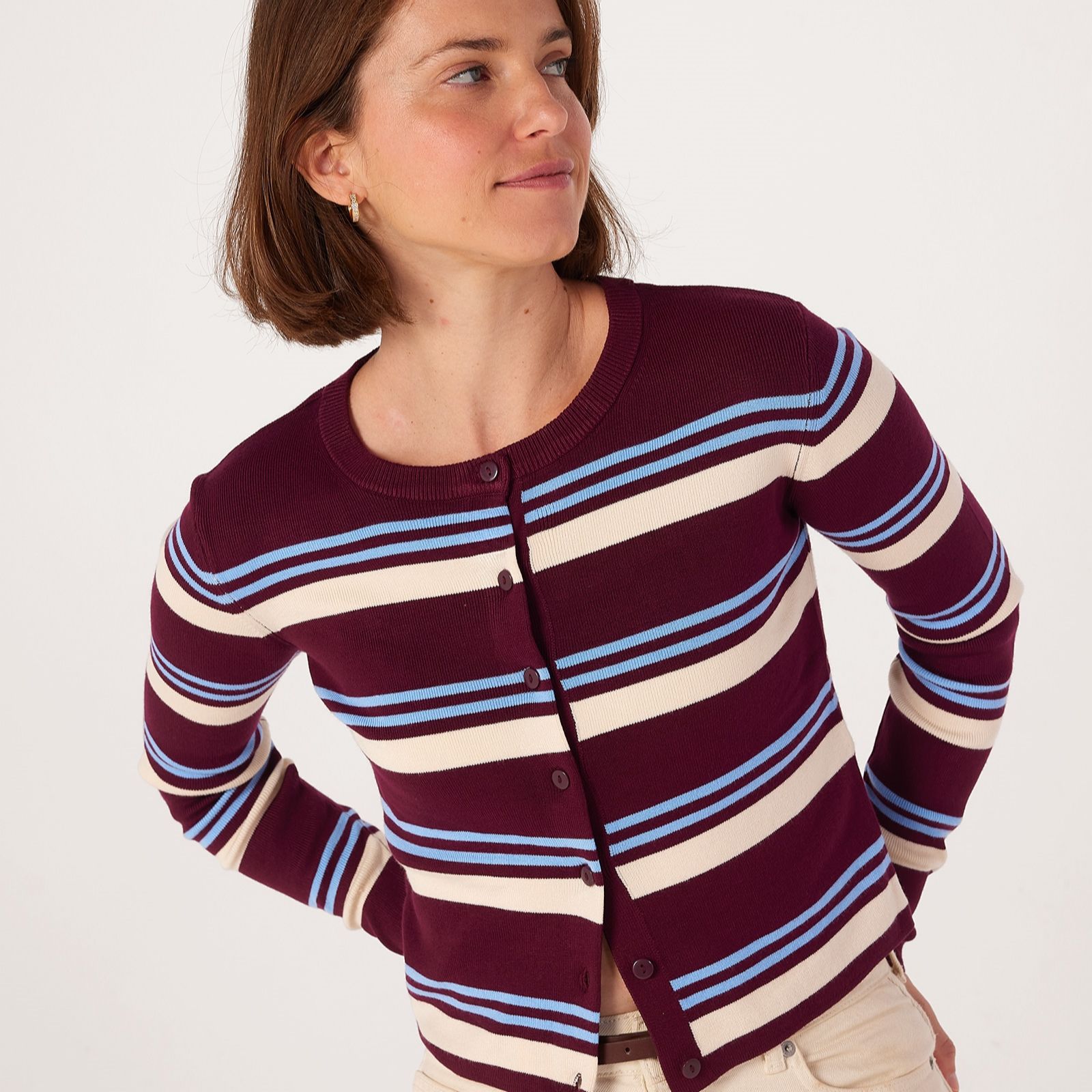 JDY Emmie Striped Knitted Cardigan