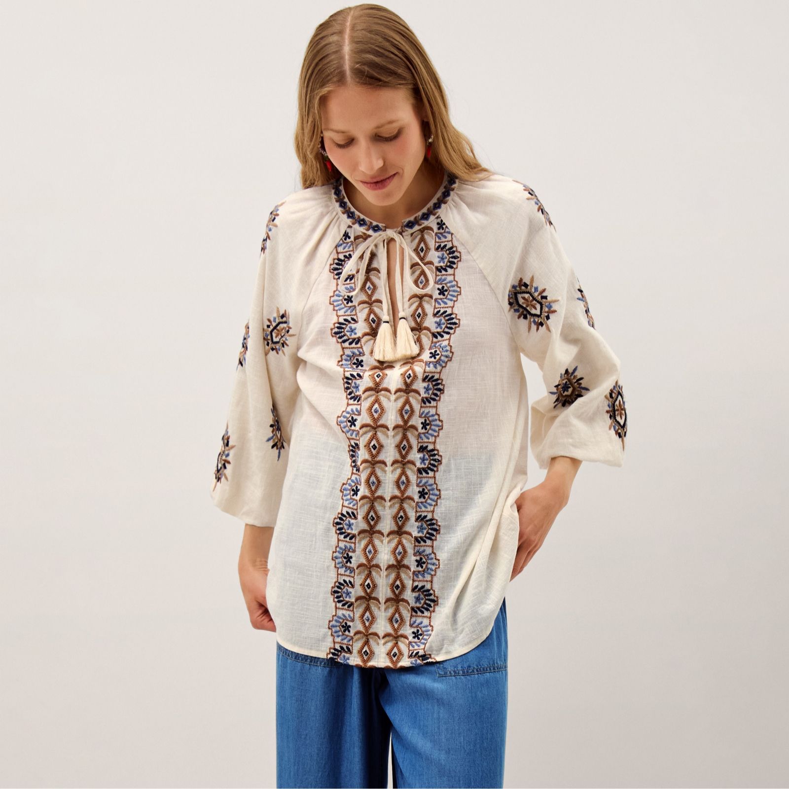 Monsoon Zoey Embroidered Top