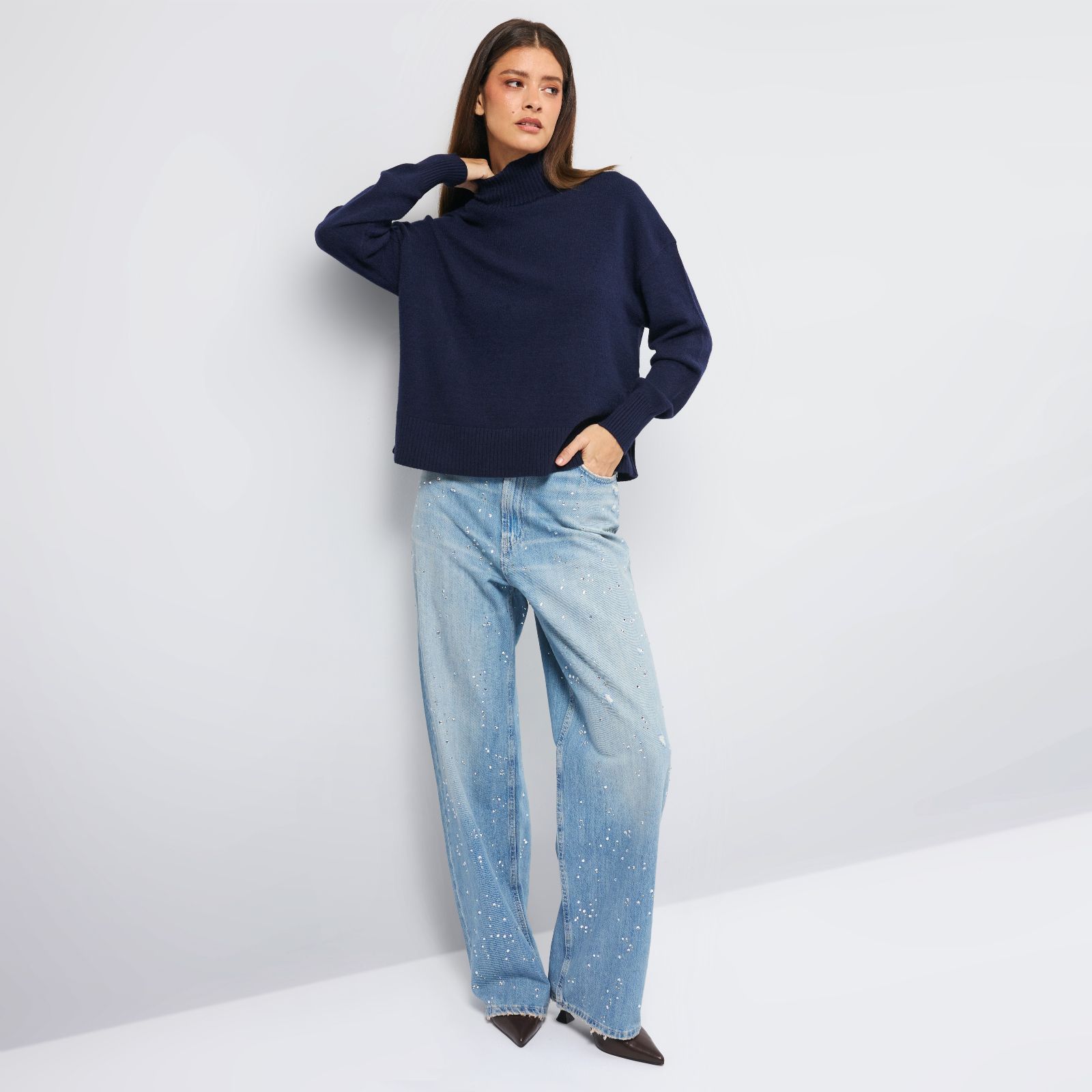 ELLE Get The Look High Neck Jumper