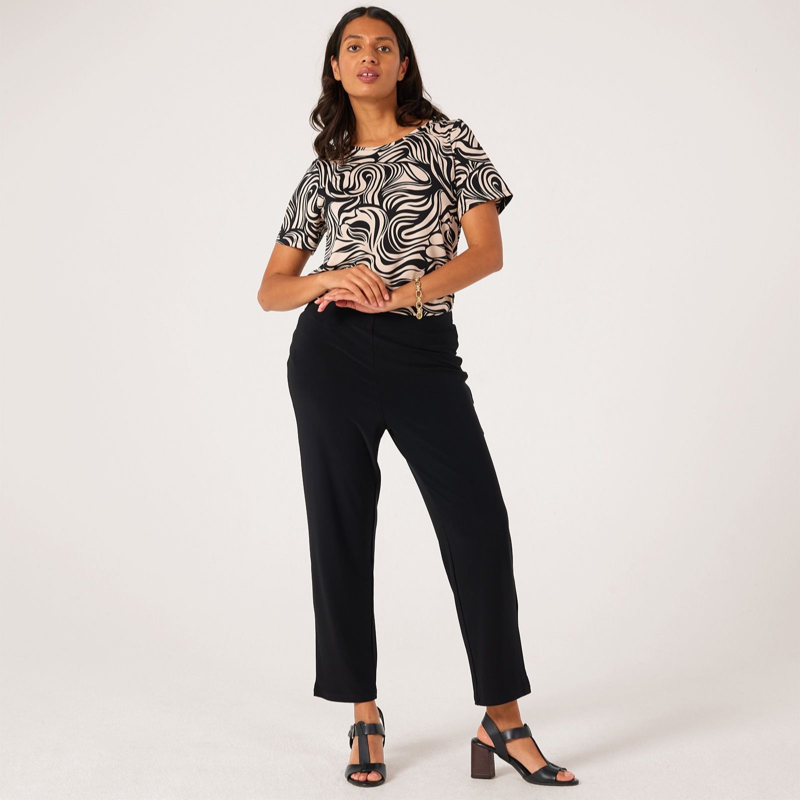 Kim & Co Deluxe Brazil Jersey Kara Ankle Length Narrow Leg Standard Trousers