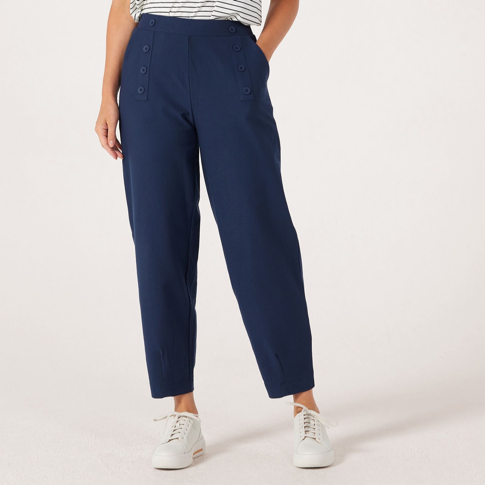 MarlaWynne Essential Knit Crepe Sailor Trousers