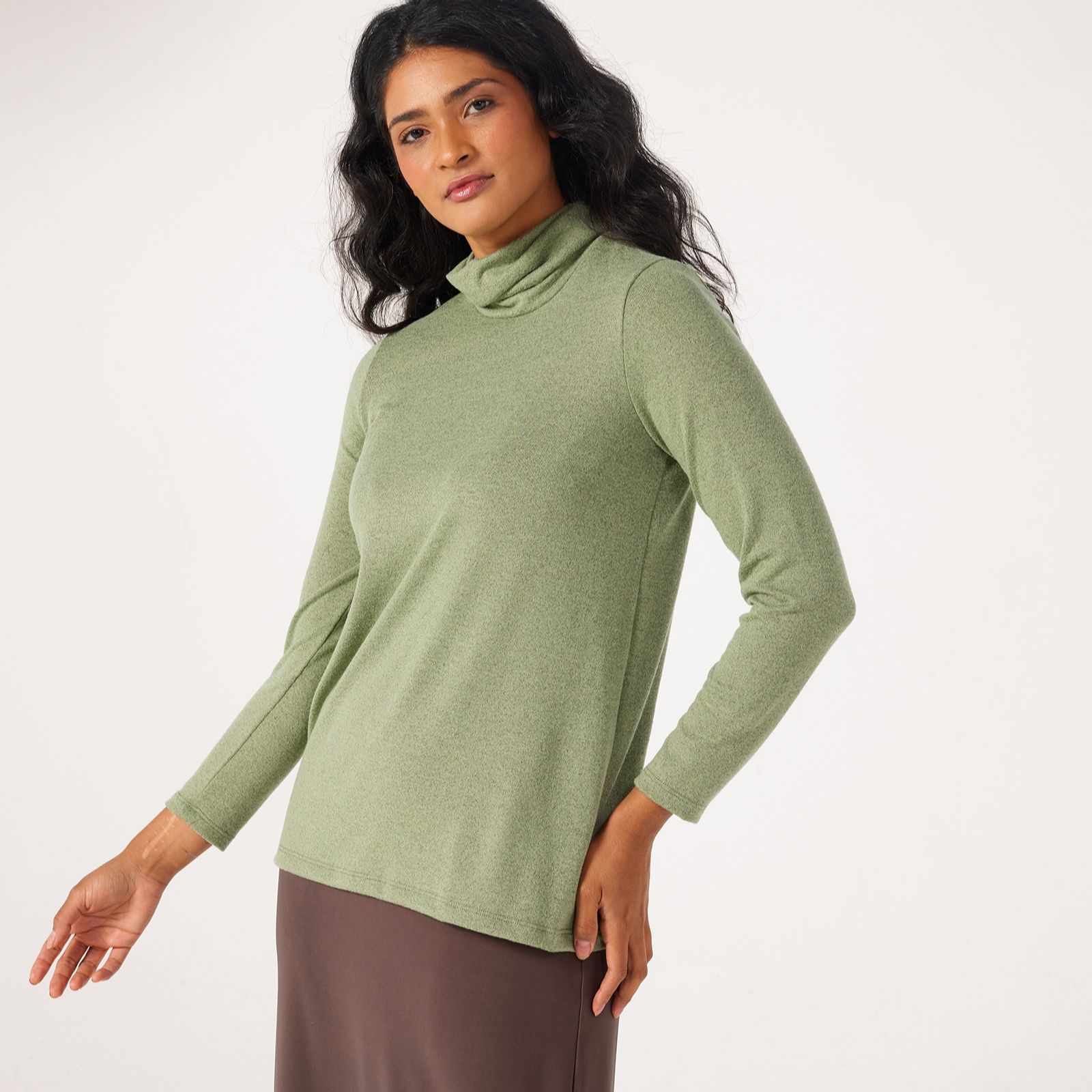 Kim & Co Soft Touch Roll Neck Long Sleeve Tunic