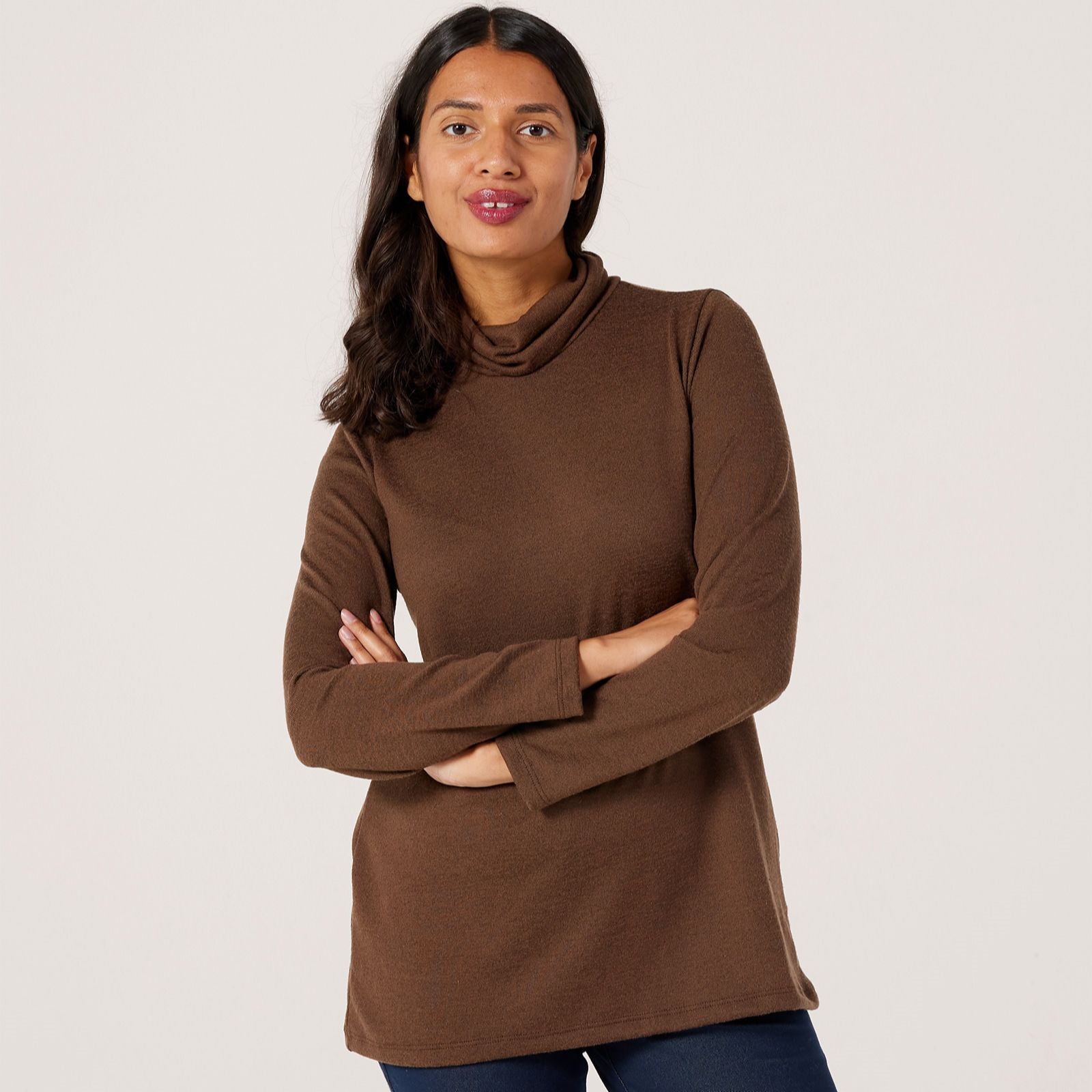 Kim & Co Soft Touch Roll Neck Long Sleeve Tunic