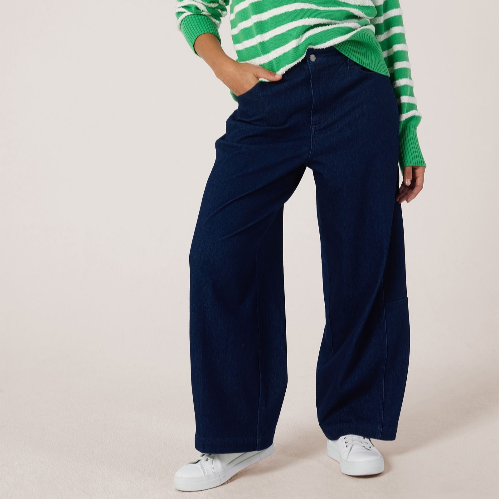 Denim & Co. Denim Style Barrel Trouser