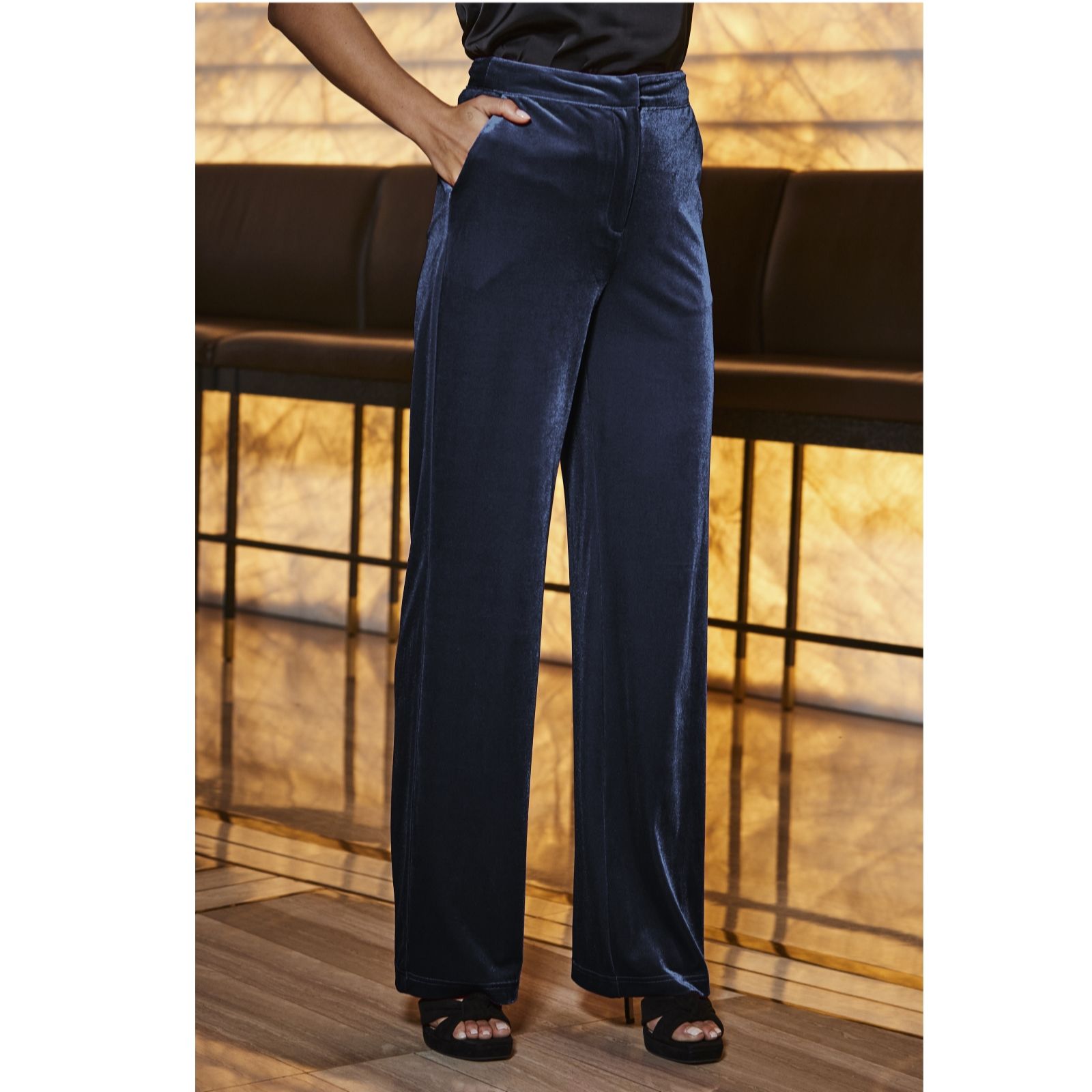 Sosandar Midnight Velvet Trouser