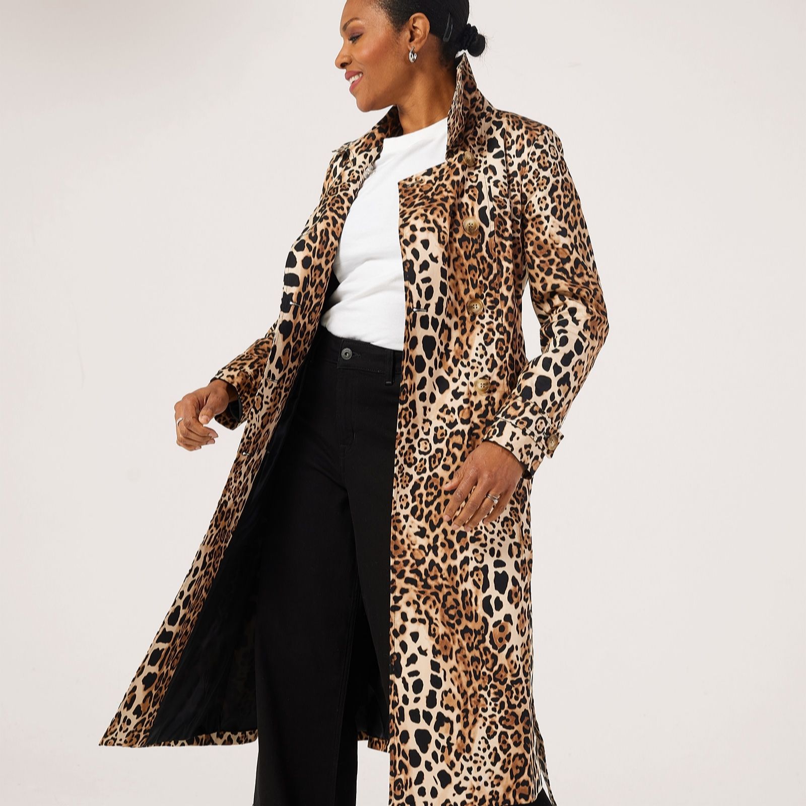 Helene Berman Cotton Double Breasted Trench