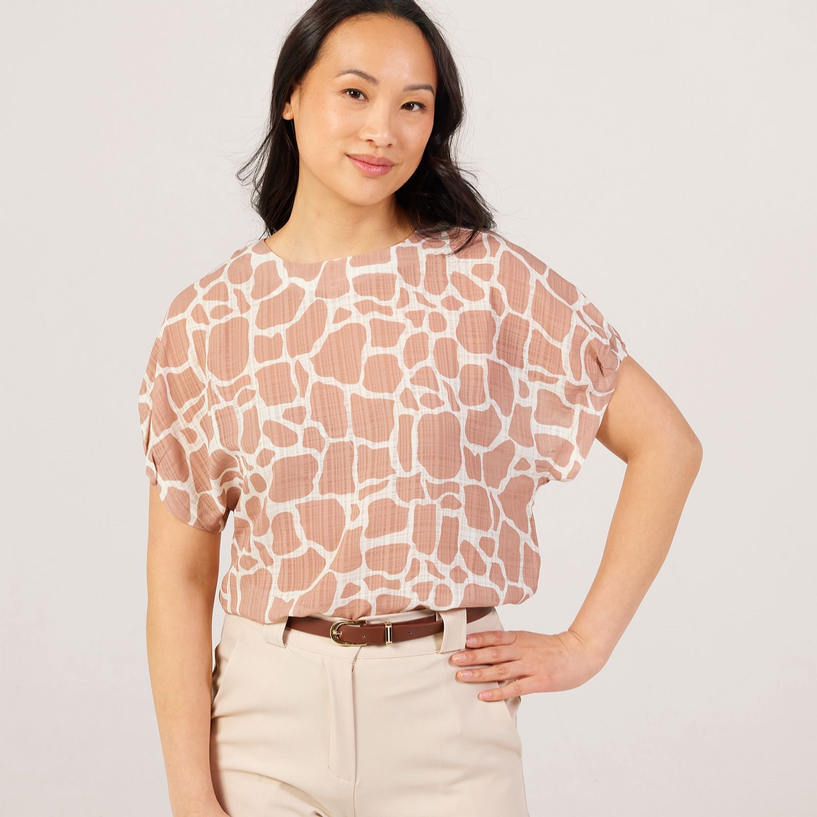 Izabel London Giraffe Print Blouse