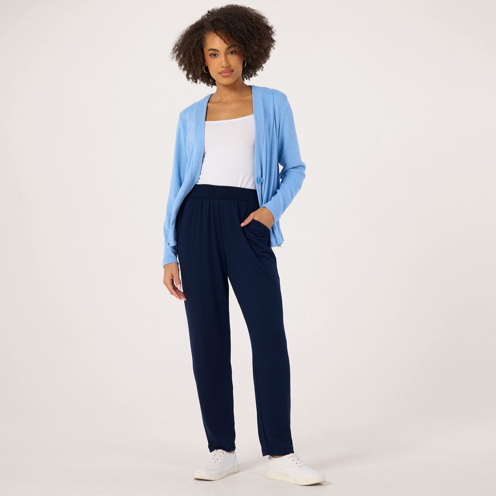 Kim & Co Fine Sweater Knit Ankle Length Wellness Standard Trousers
