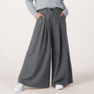 Apricot Inverted Pleat Super Wide Tailored Trousers Short