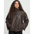 ICHI Flarina Faux Leather Jacket
