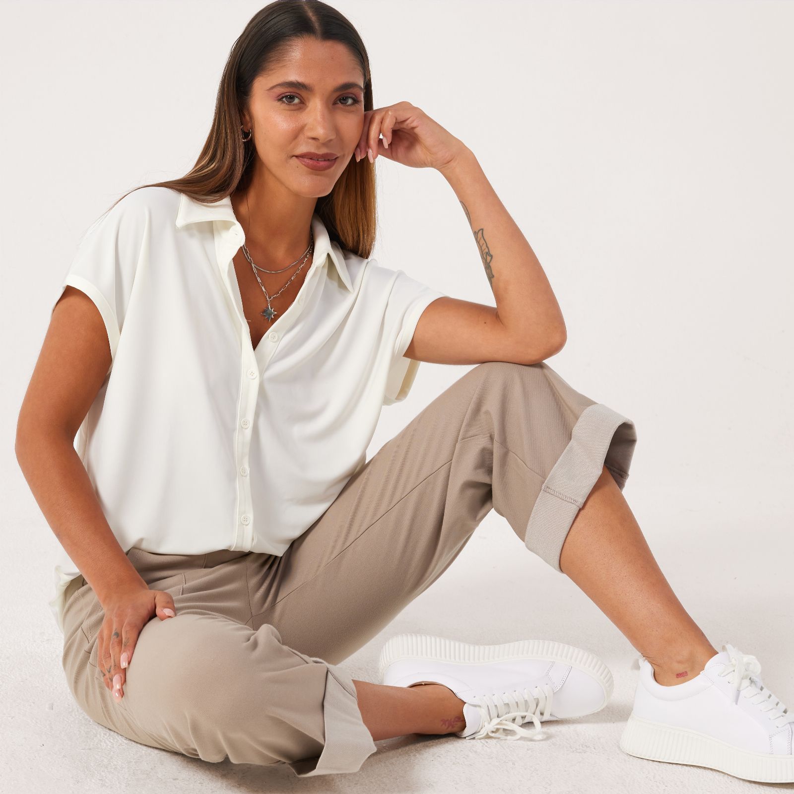Kim & Co Brazil Jersey Short Dolman Sleeve Shirt