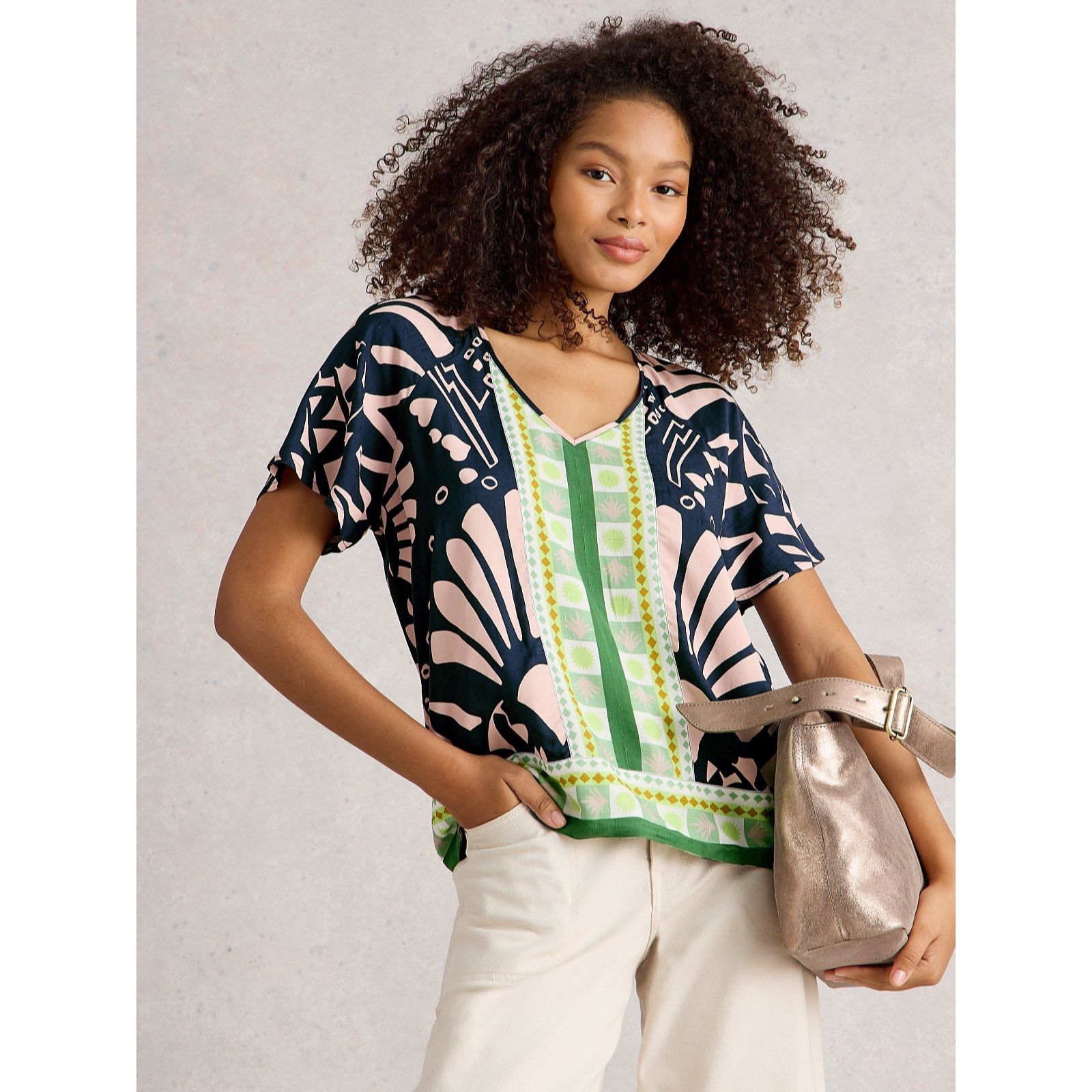 White Stuff Imogen Calypso Short Sleeve Top