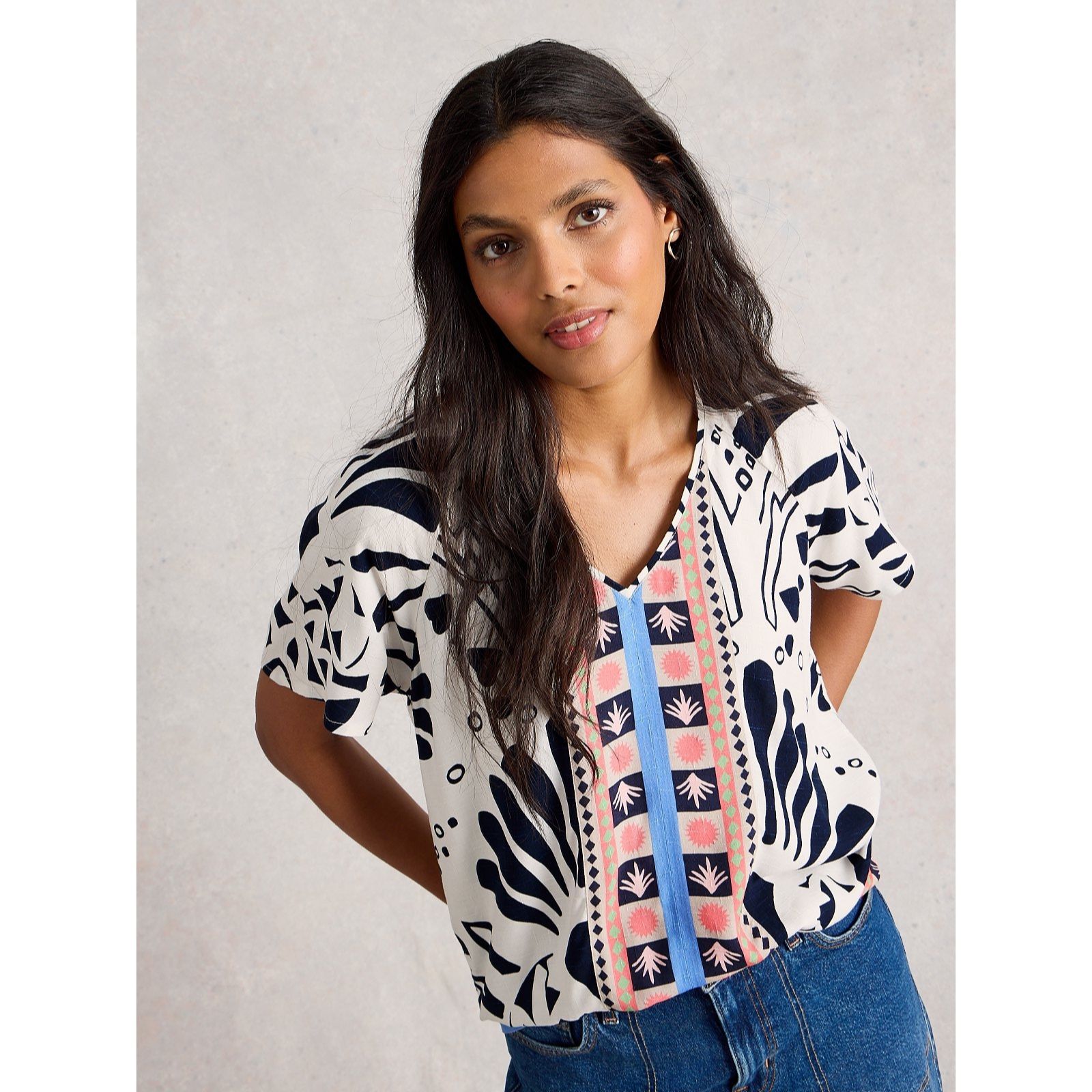 White Stuff Imogen Calypso Short Sleeve Top