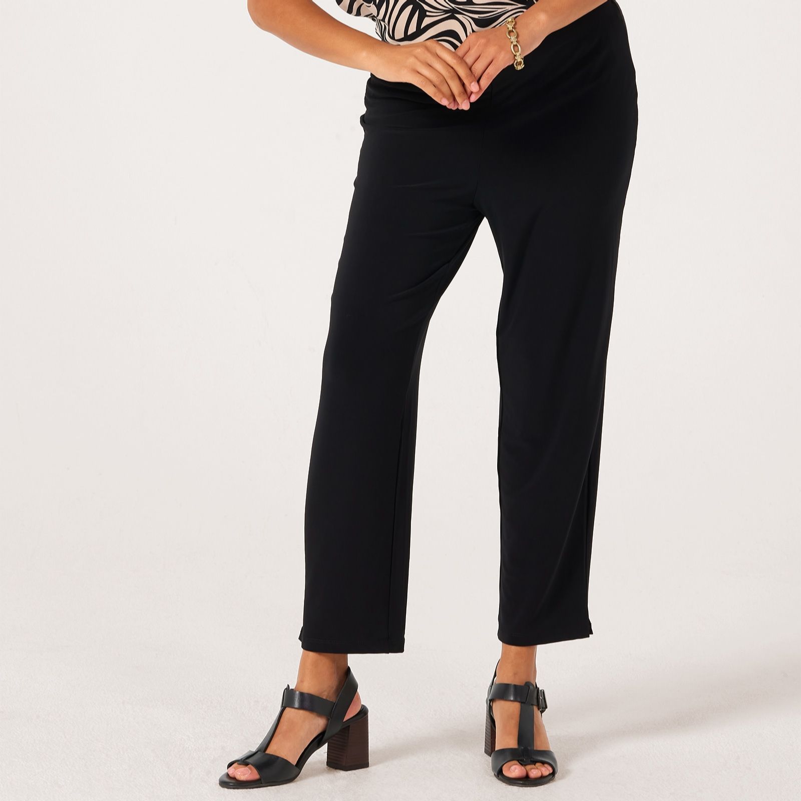 Kim & Co Deluxe Brazil Jersey Kara Ankle Length Narrow Leg Petite Trousers