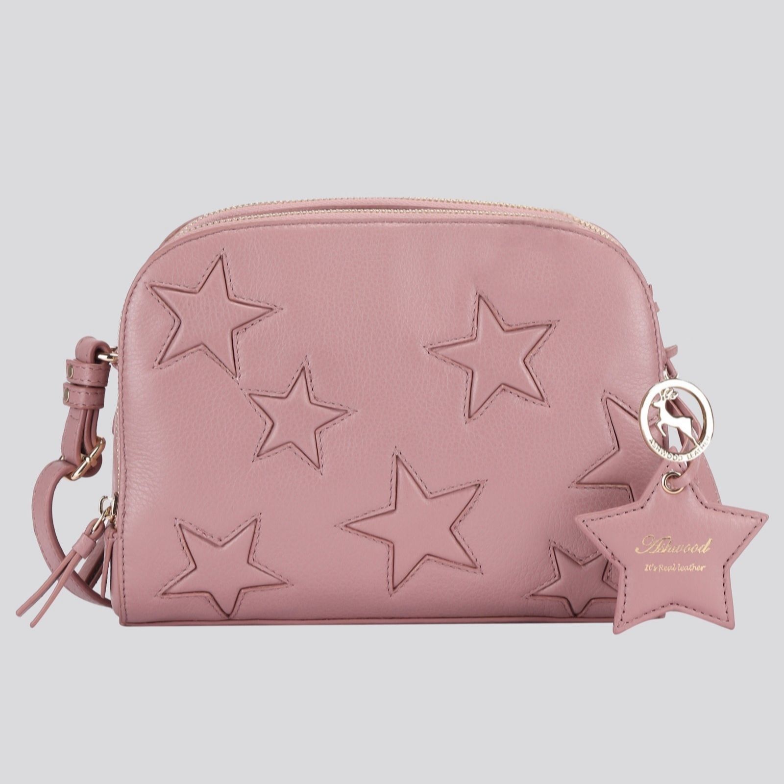 Ashwood Leather Star Triple Compartment Crossbody Bag