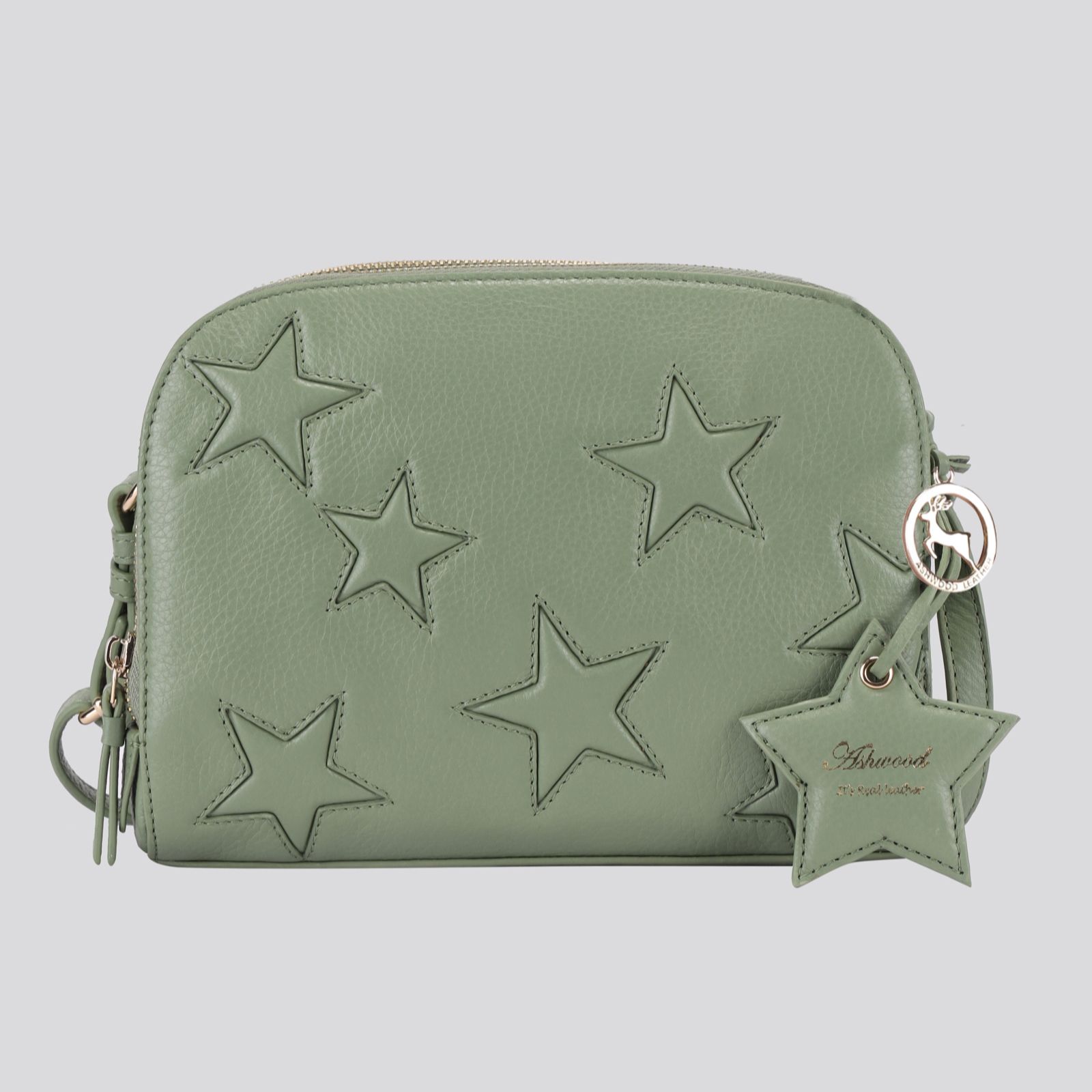 Ashwood Leather Star Triple Compartment Crossbody Bag